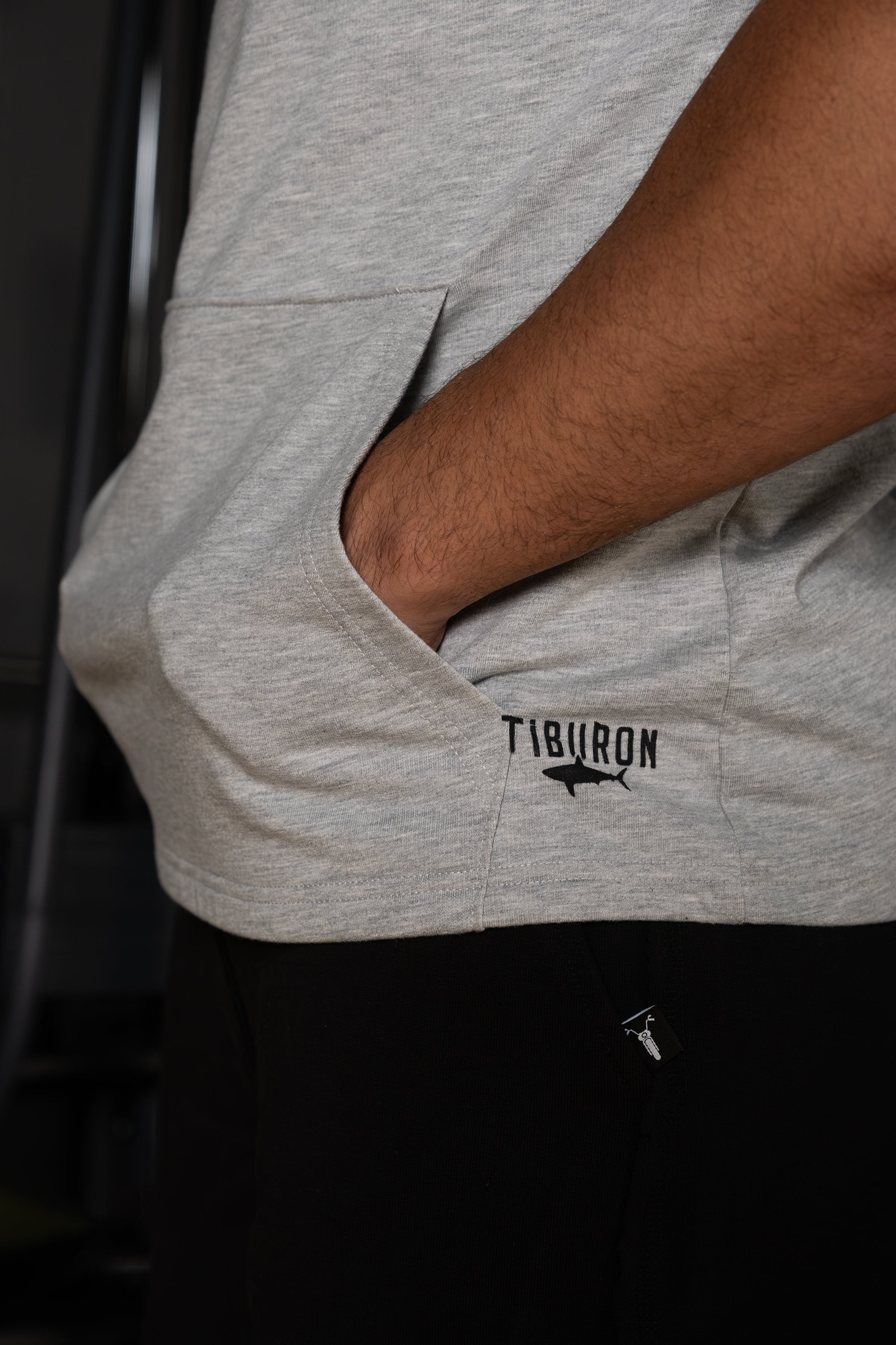 Baskılı Kapüşonlu Grimelanj Kolsuz Sweatshirt