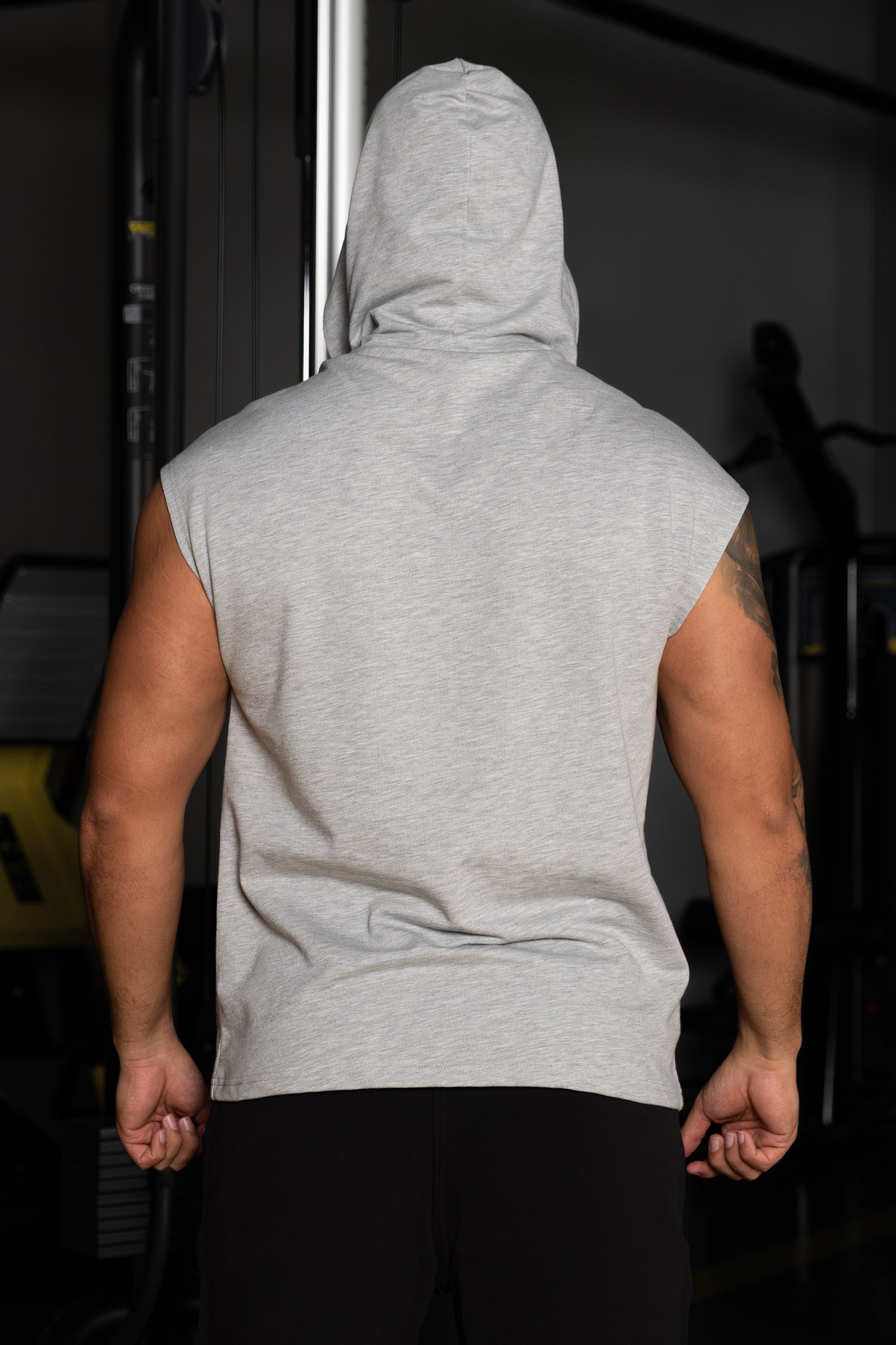Tasarım Baskılı Kapüşonlu Grimelanj Kolsuz Sweatshirt