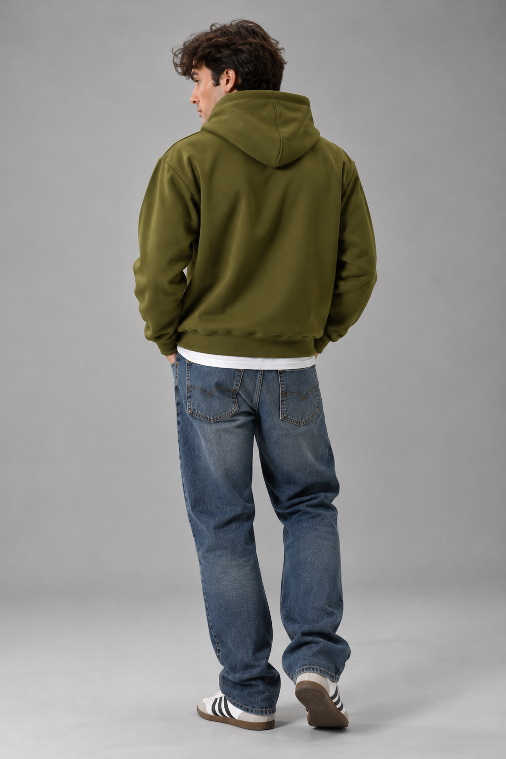 Kapüşonlu Regular Haki Hoodie