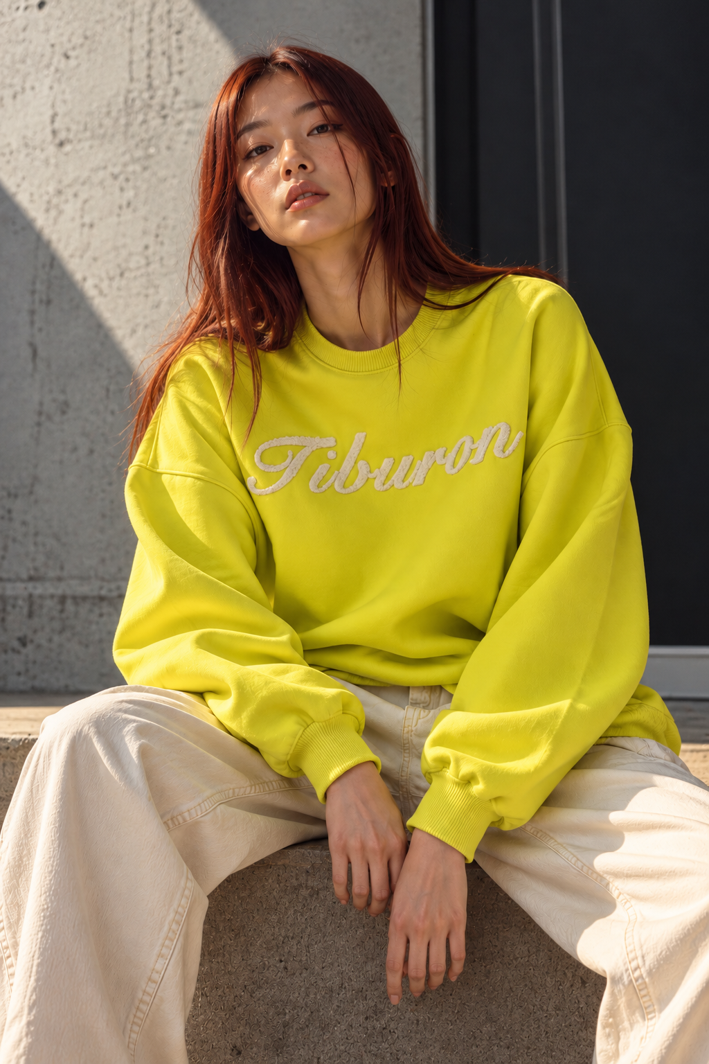 Tiburon Nakışlı Sarı Sweatshirt