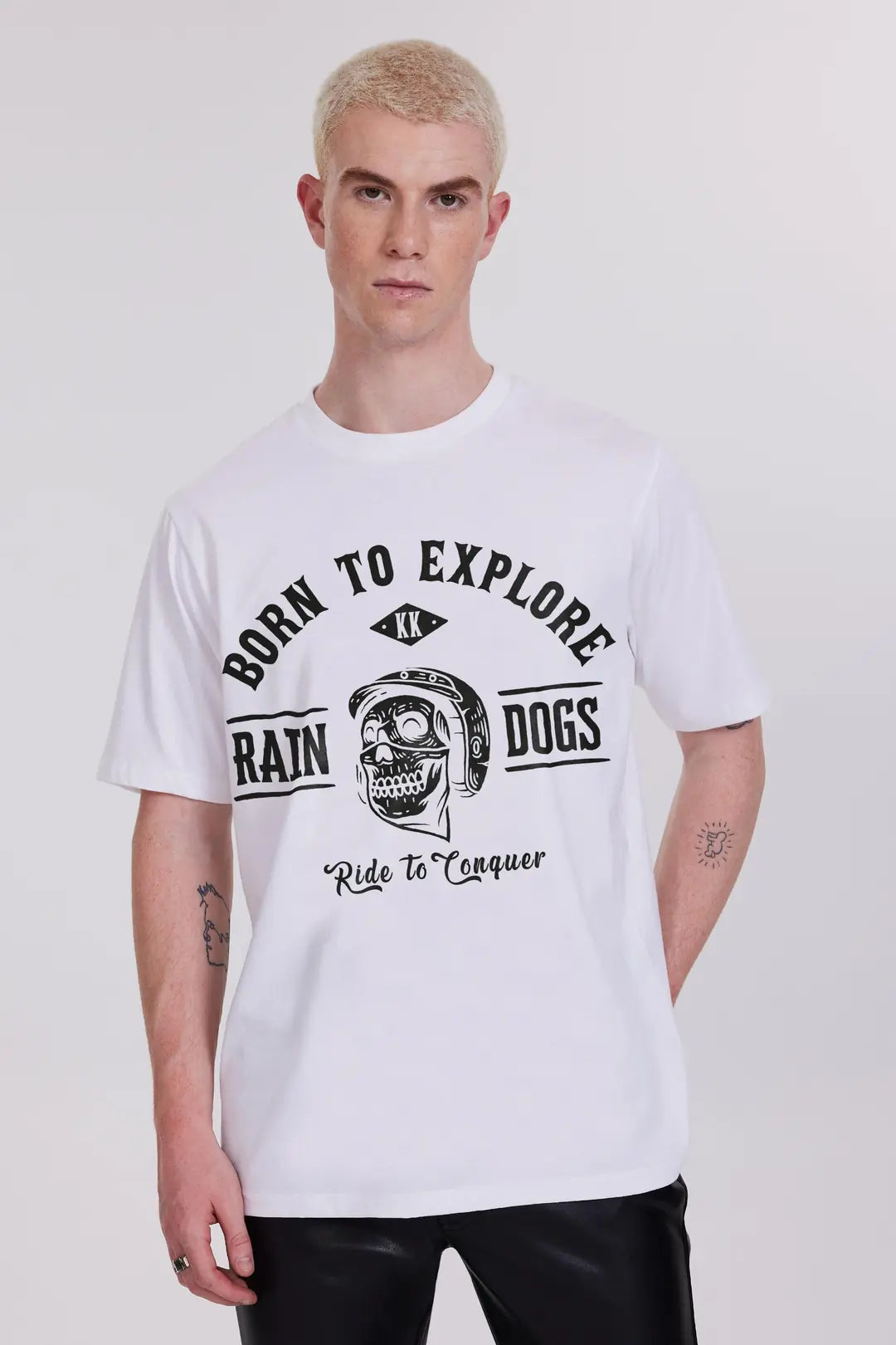 Rain Dogs Baskılı Beyaz Erkek Tişört