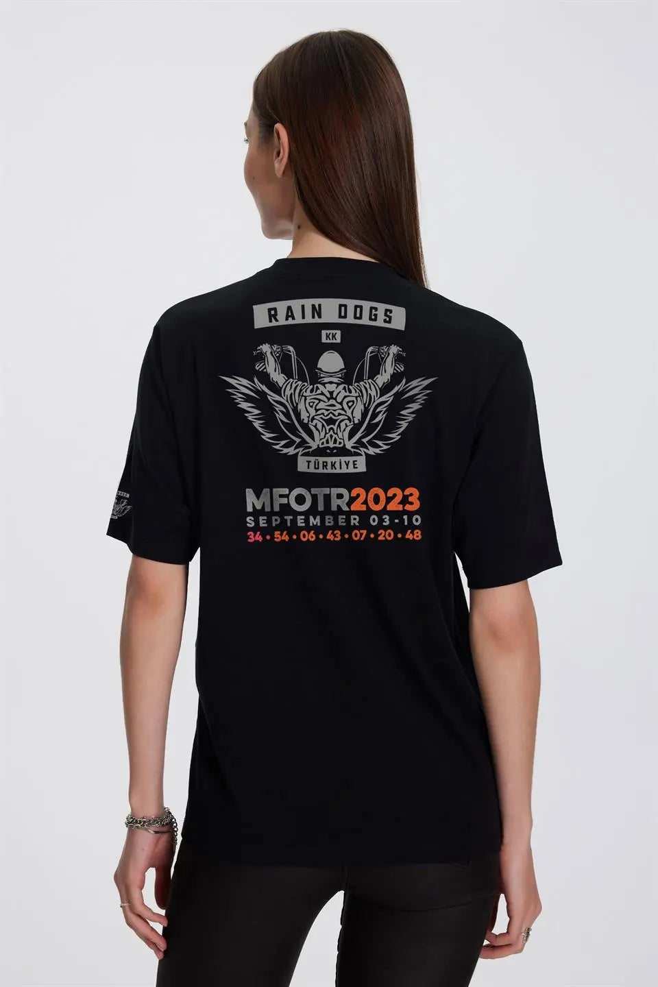 Rain Dogs Moto Fest Siyah Kadın Tişört