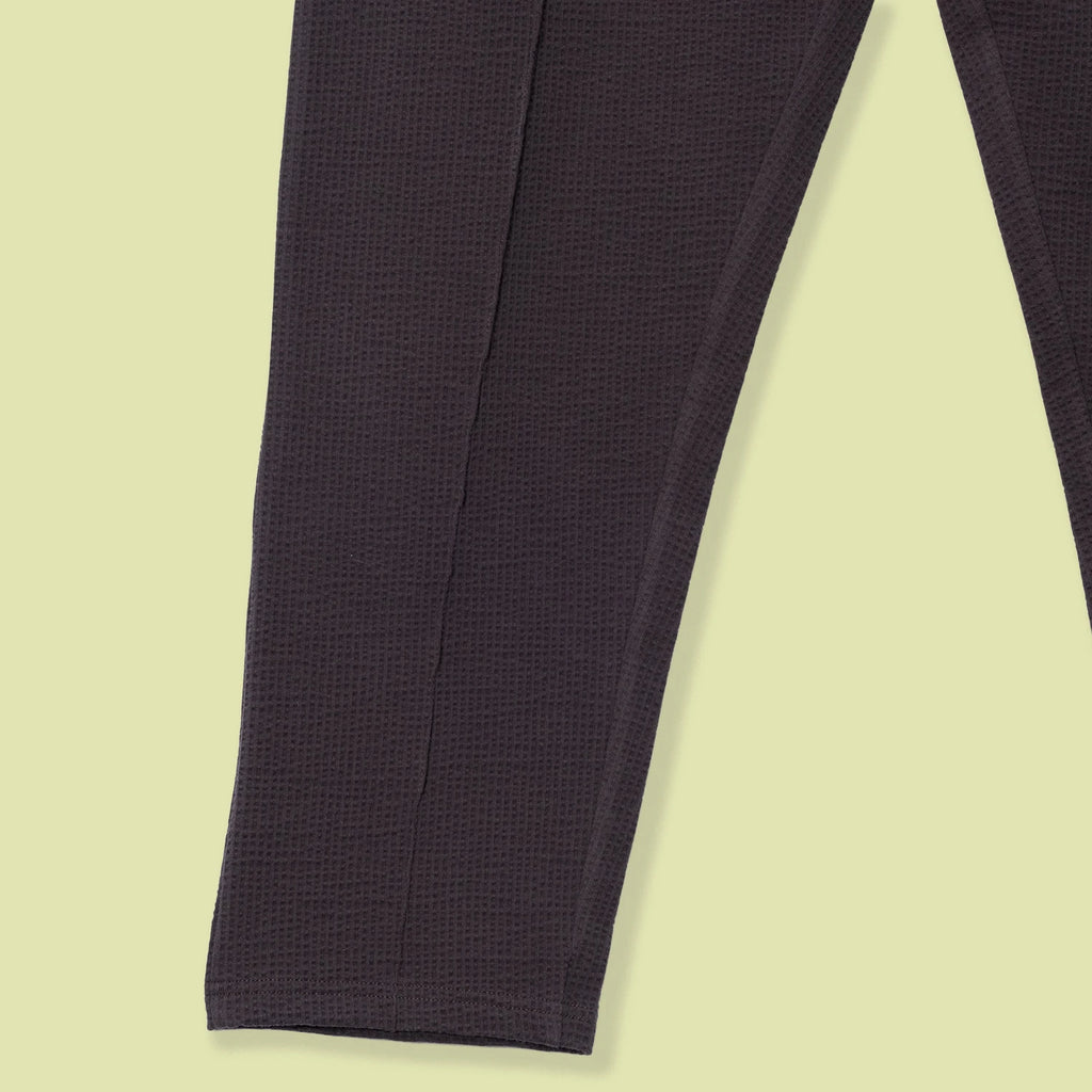 Waffle Dokulu Kahverengi Jogger Pantolon