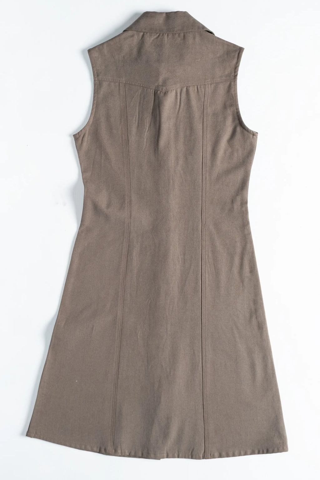 Gömlek Yakalı Tencel Düğmeli Elbise