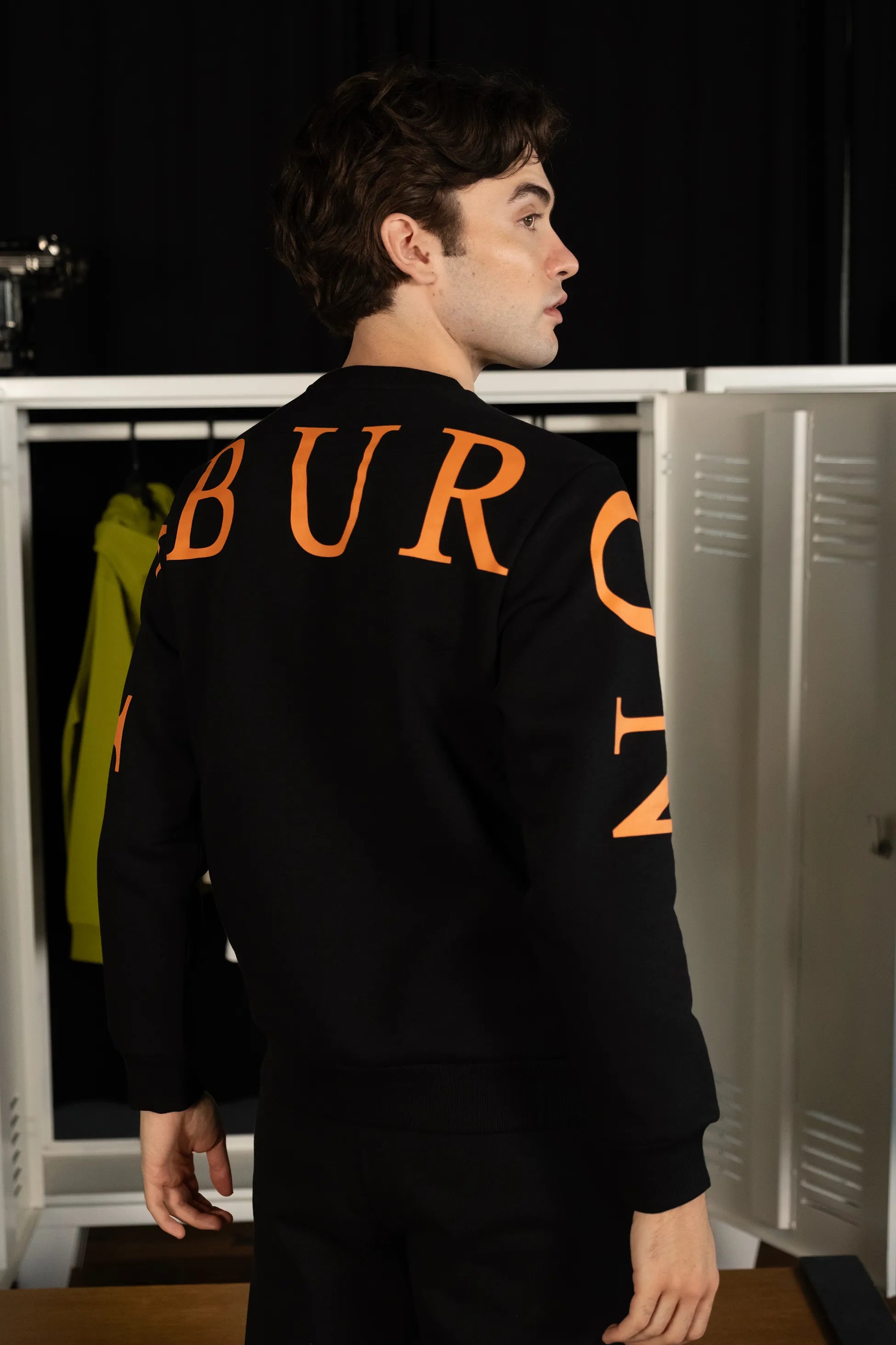 Tiburon Baskılı Siyah Erkek Sweatshirt