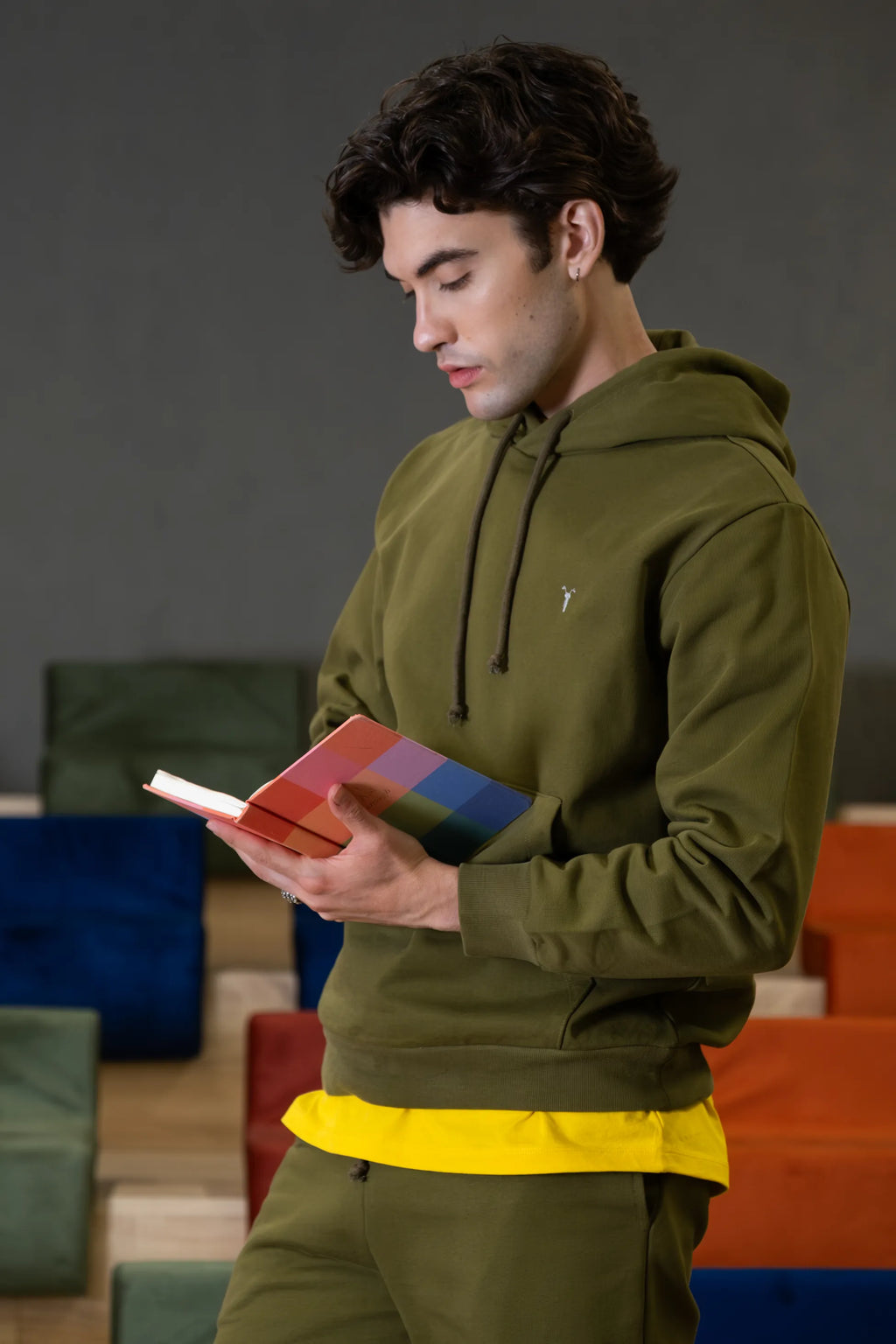 Kapüşonlu Regular Haki Hoodie