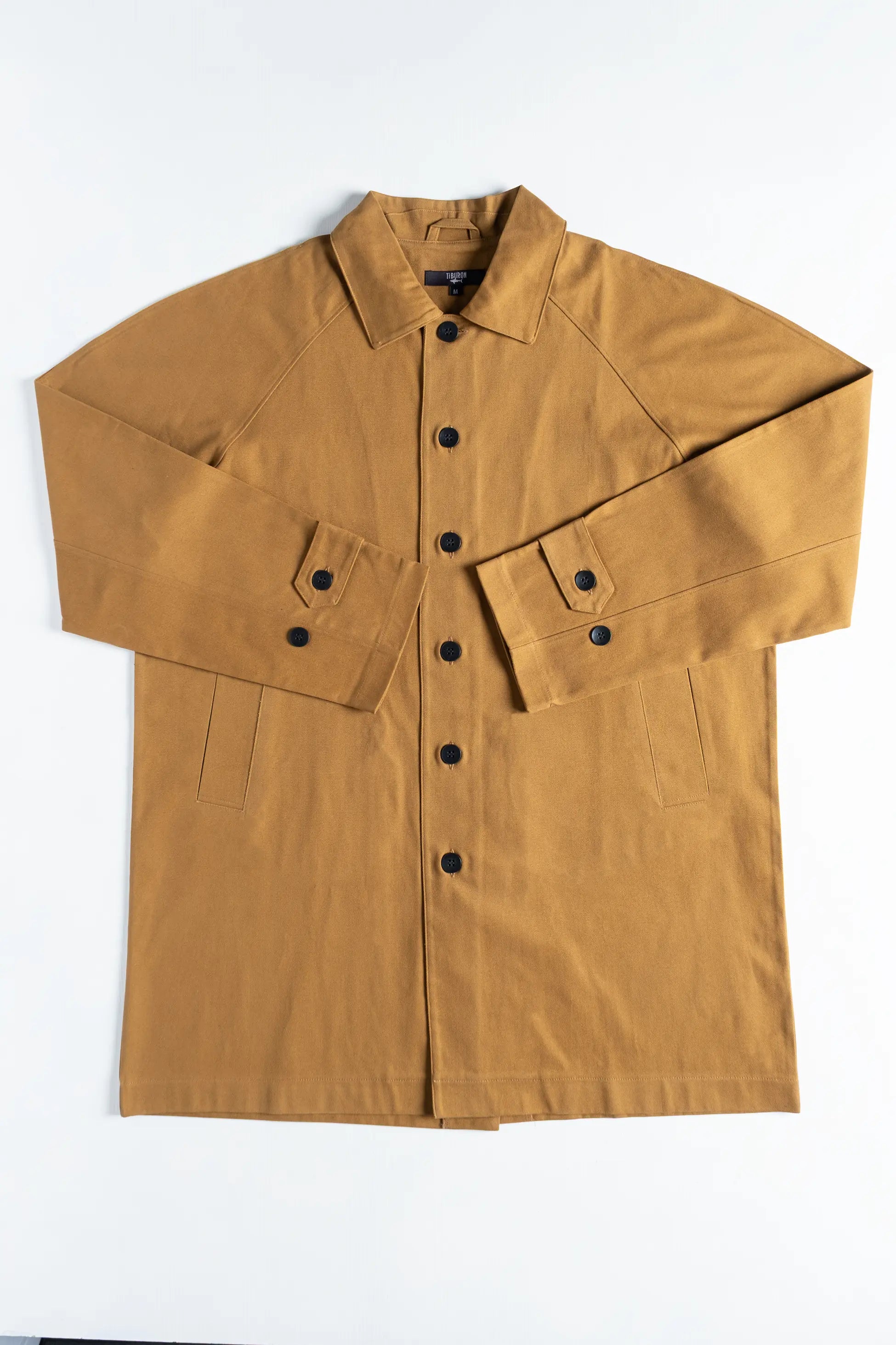 Erkek Kahverengi Gabardin Trençkot