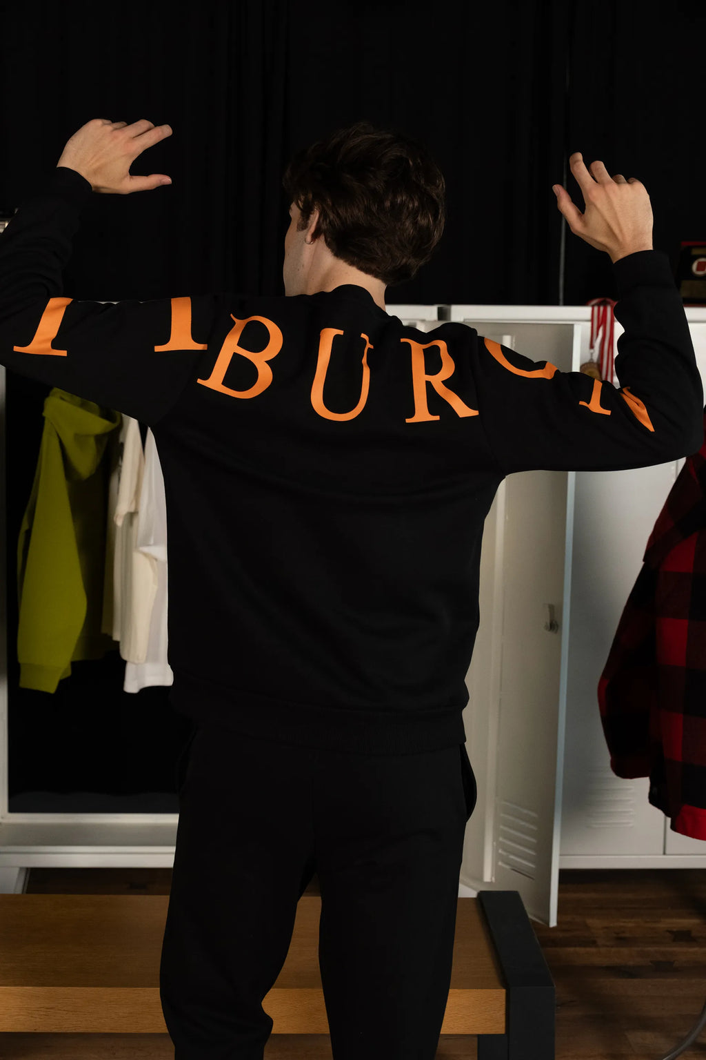 Tiburon Baskılı Siyah Erkek Sweatshirt