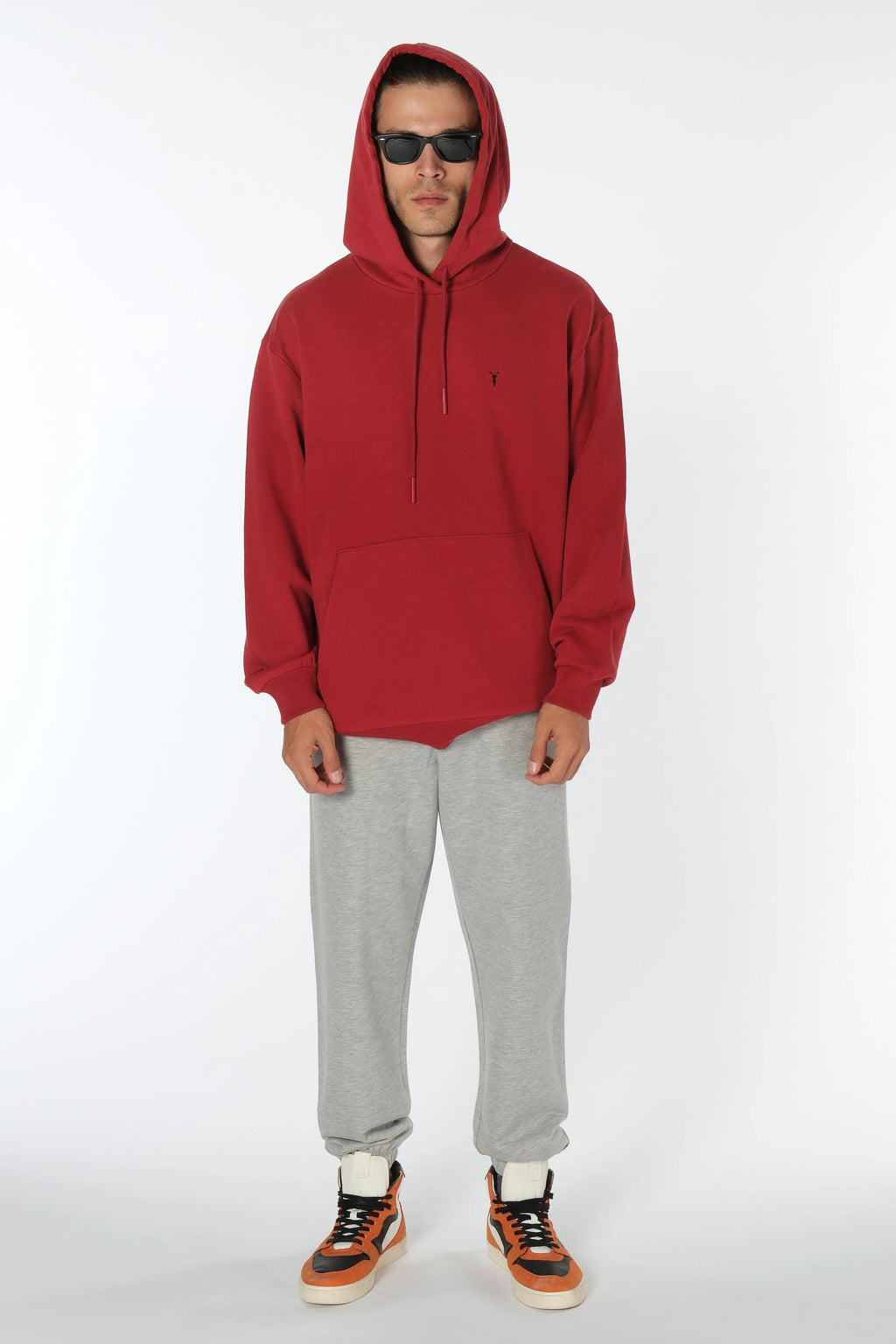 Kapüşonlu Kırmızı Hoodie