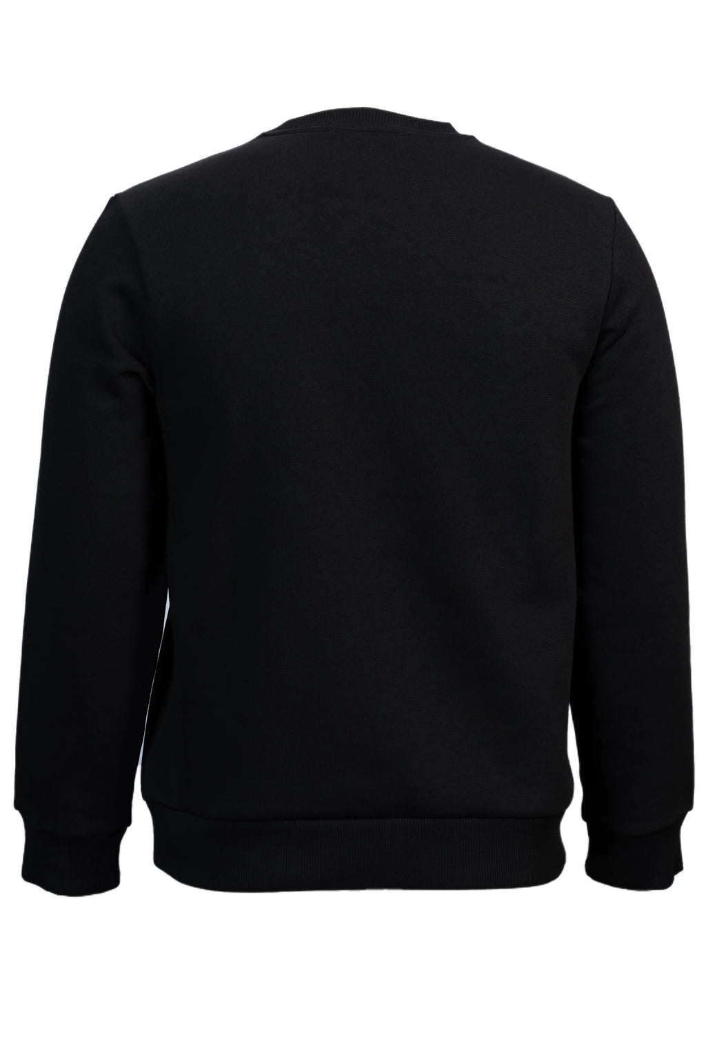 Kabartma Baskılı Siyah Erkek Sweatshirt