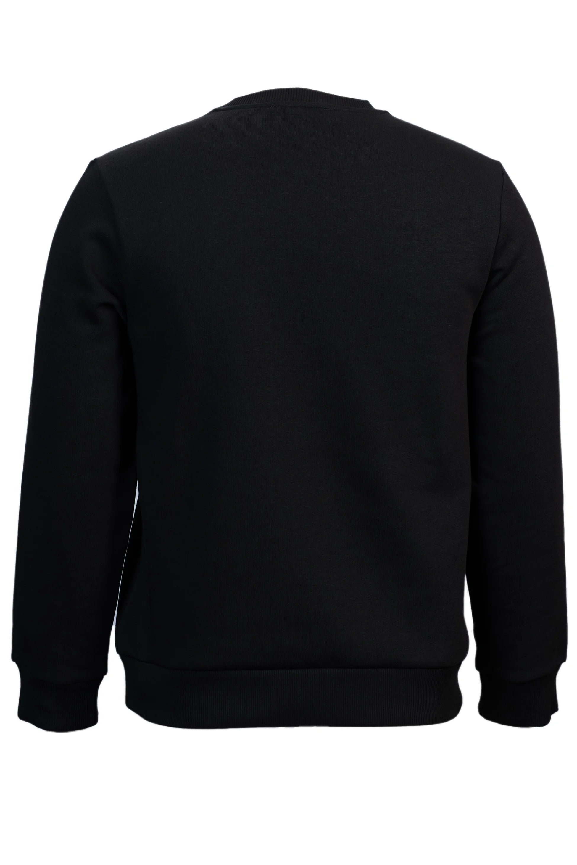 Kabartma Baskılı Siyah Erkek Sweatshirt