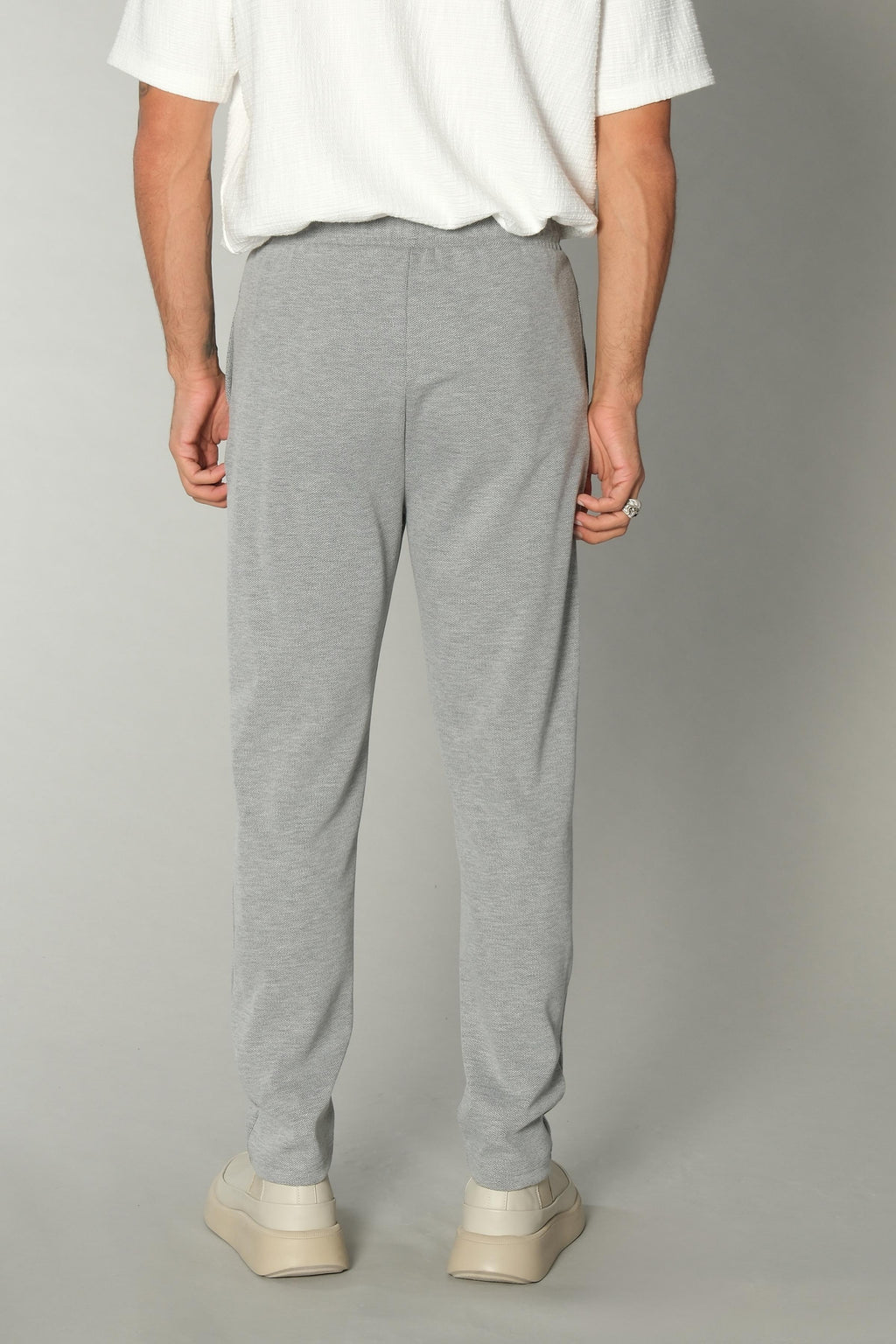 Gri Dokulu Jogger Pantolon