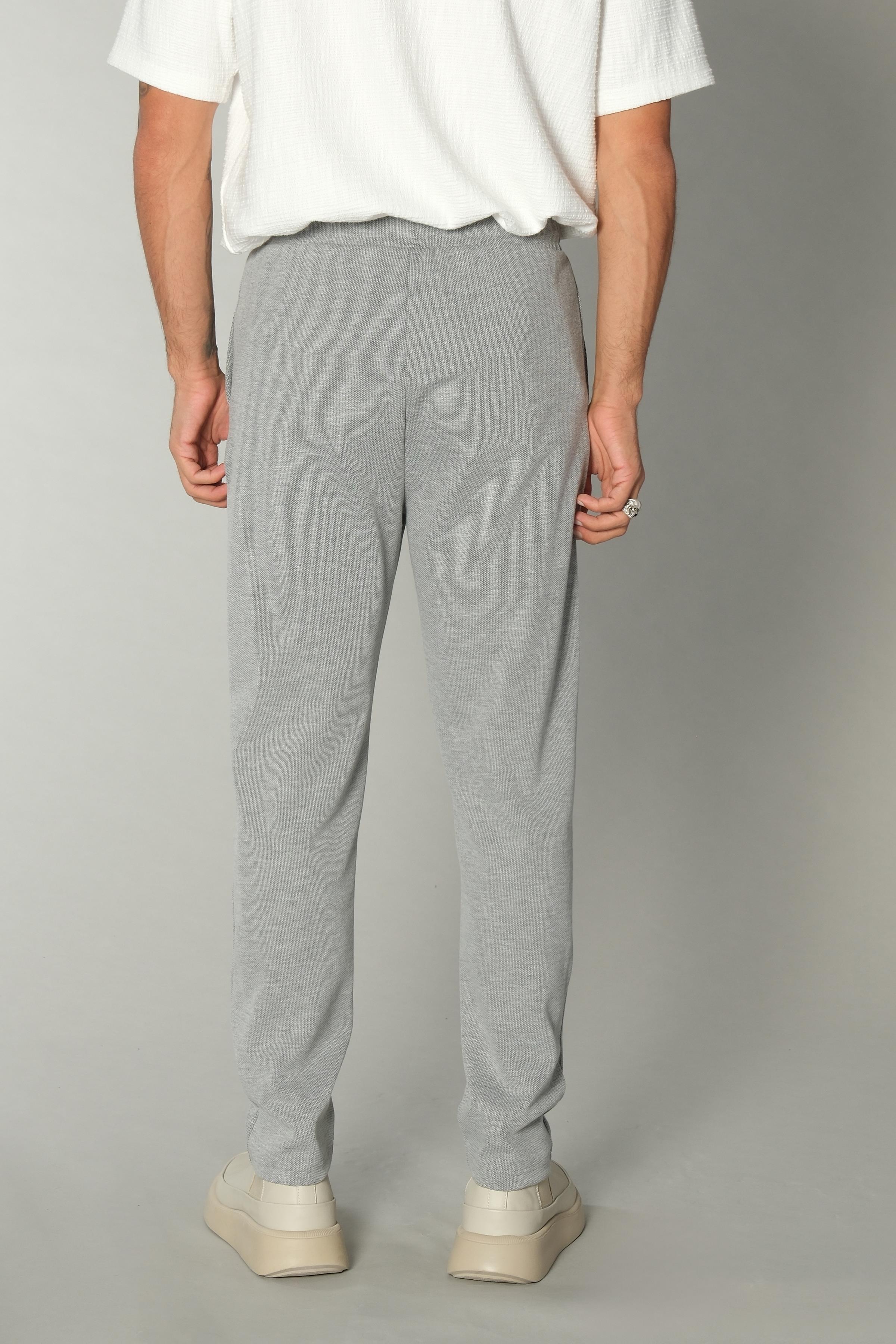 Gri Dokulu Jogger Pantolon