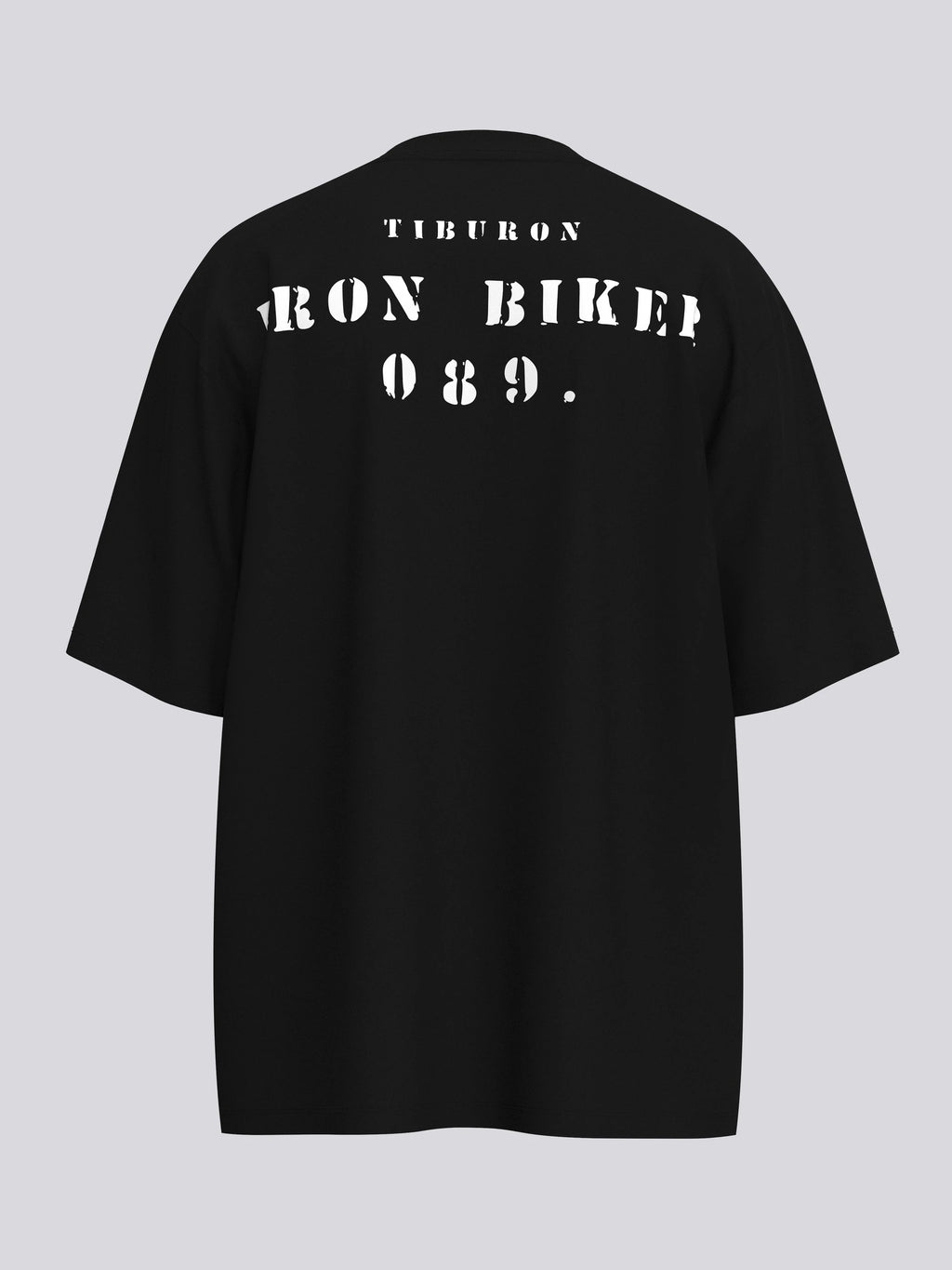 Tiburon Motorcu Siyah Oversize Tişört