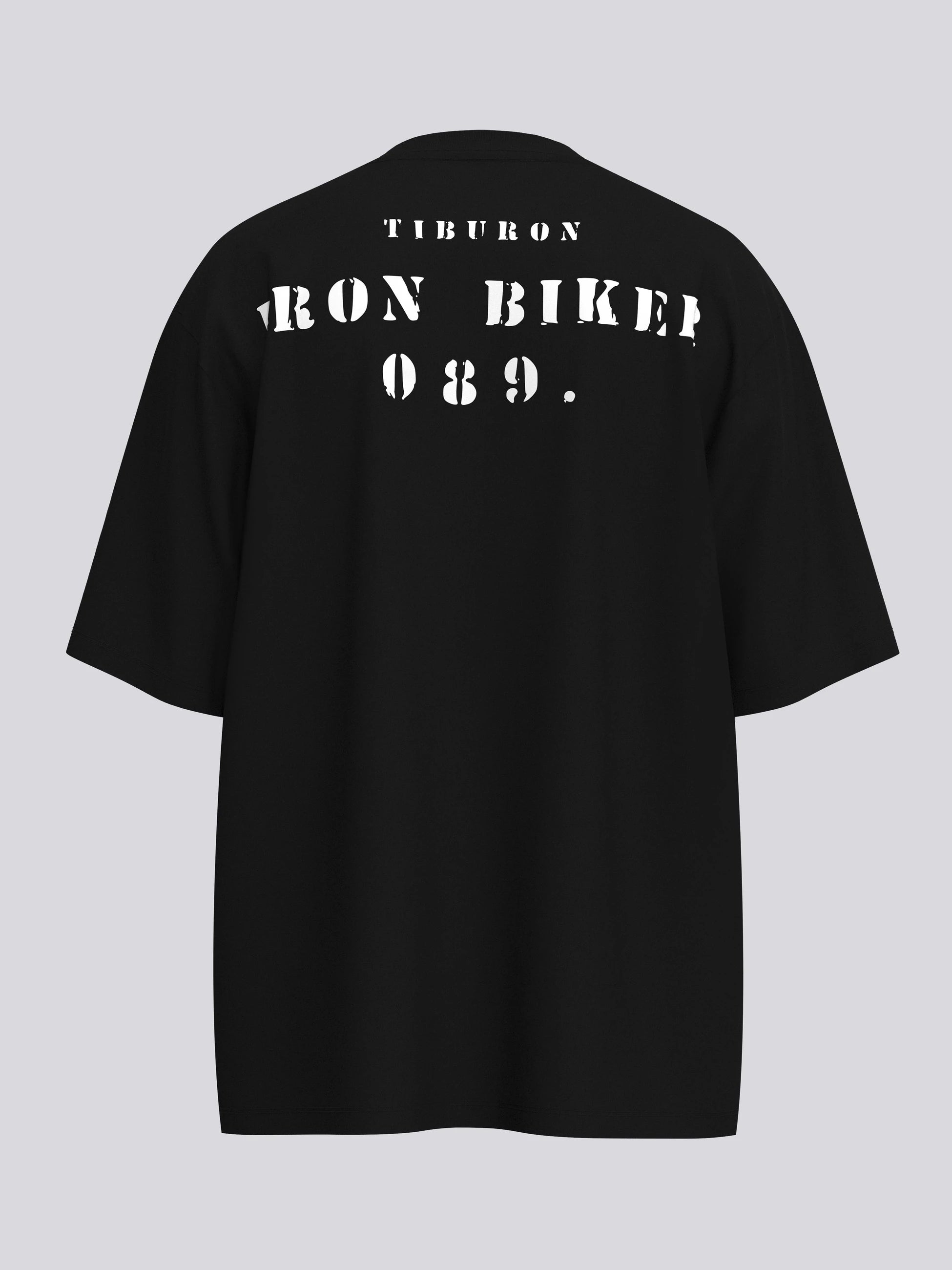 Tiburon Motorcu Siyah Oversize Tişört