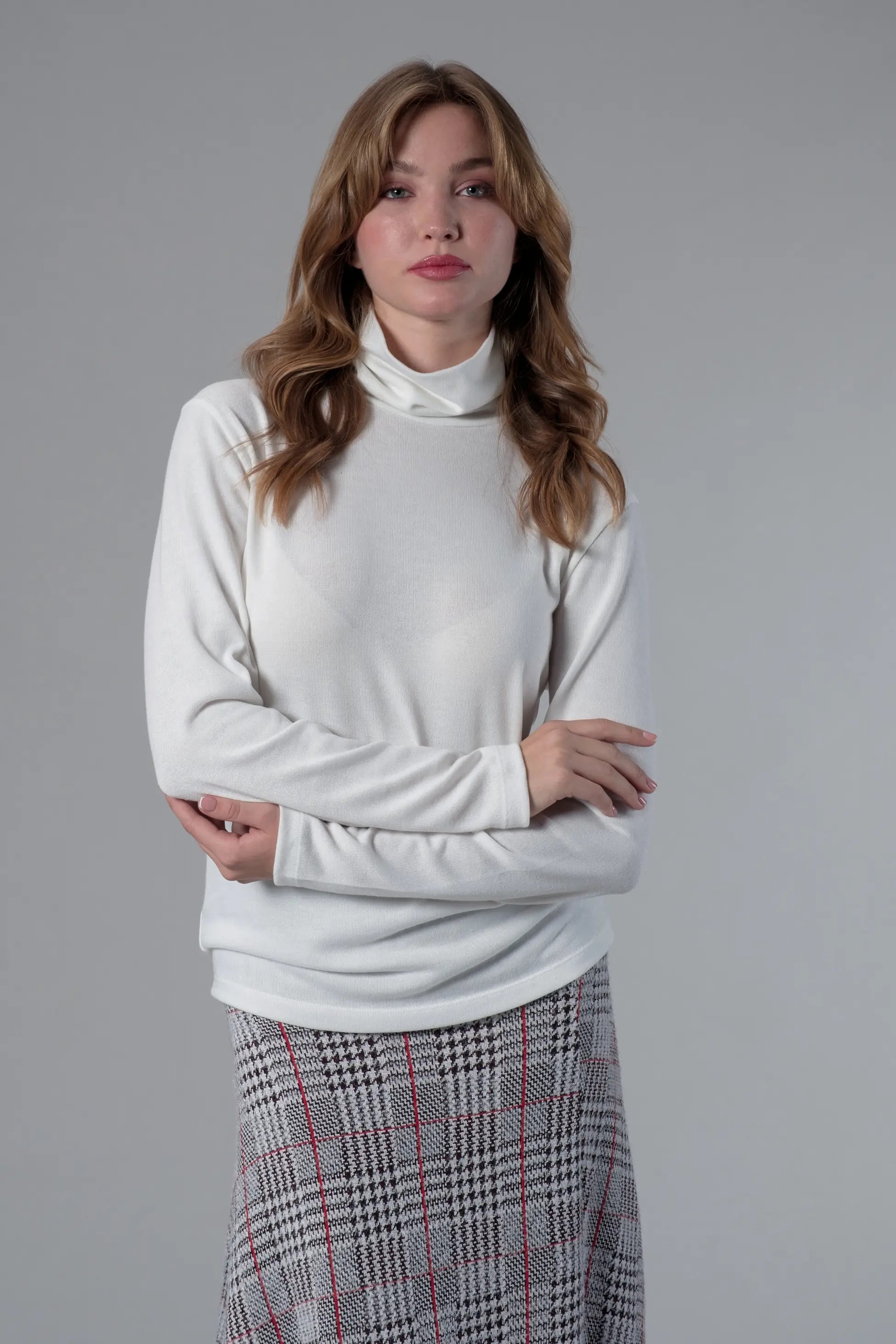 Beyaz Balıkçı Yaka Body