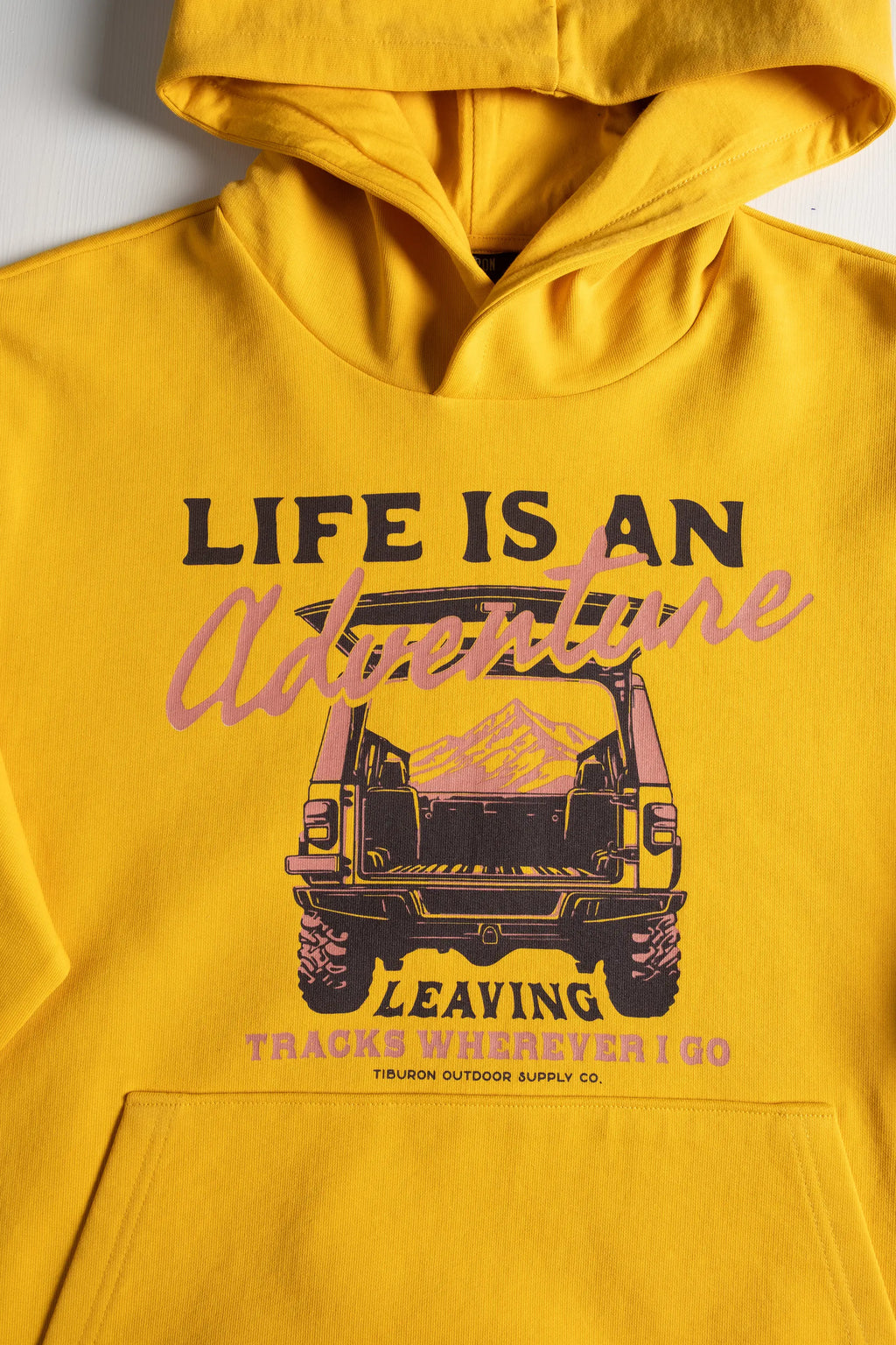 Baskılı Kapüşonlu Regular Sarı Erkek Hoodie
