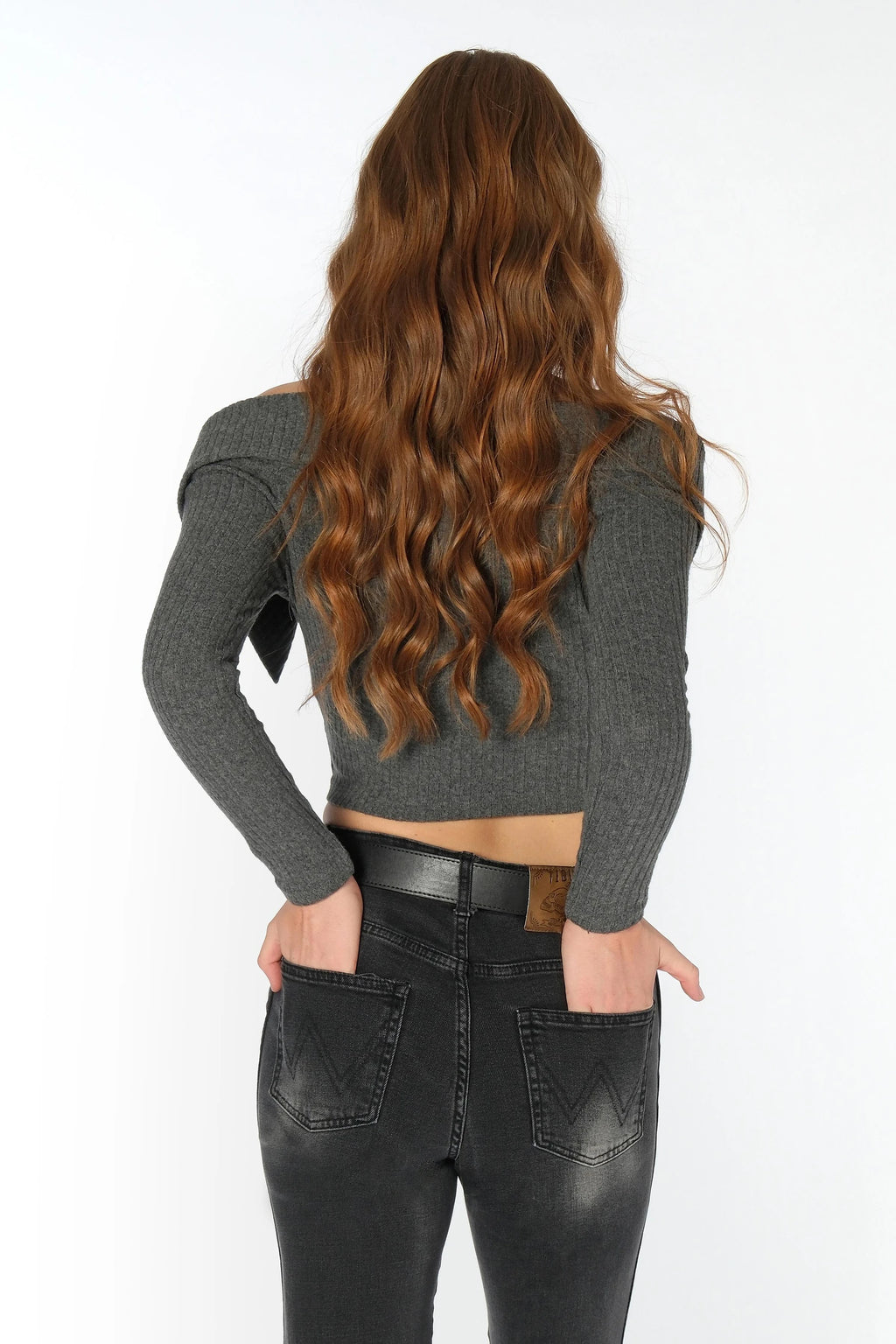 Fermuarlı Straplez Fitilli Crop Body