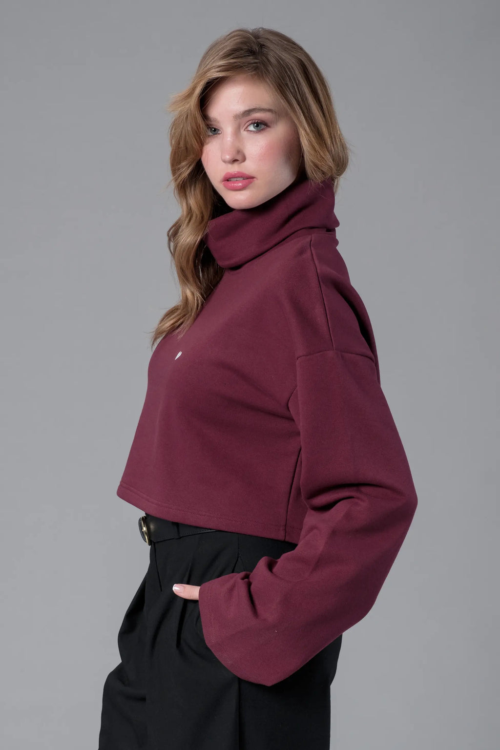 Bordo Balıkçı Yaka Üst