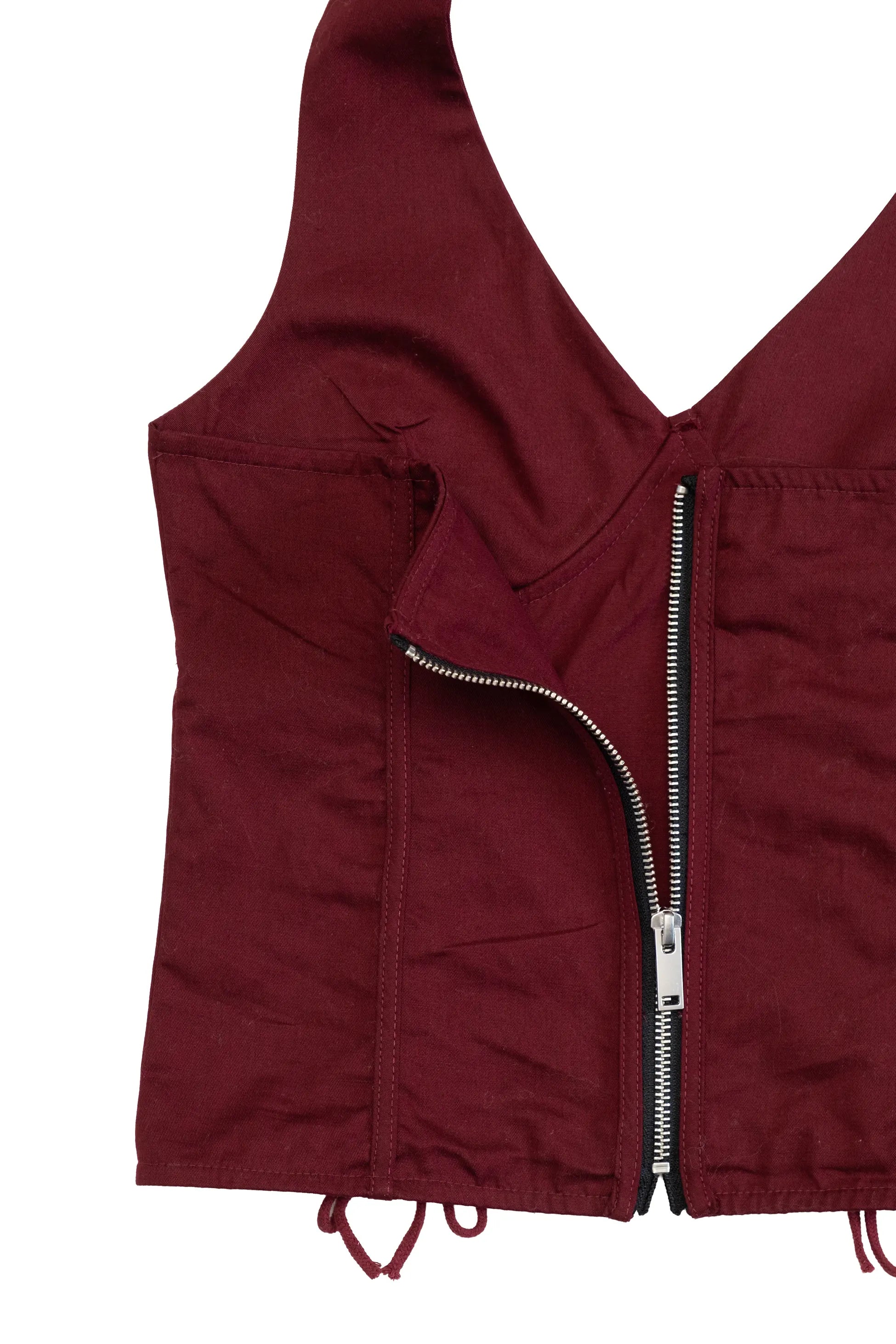 Kadın Bordo Korse Top