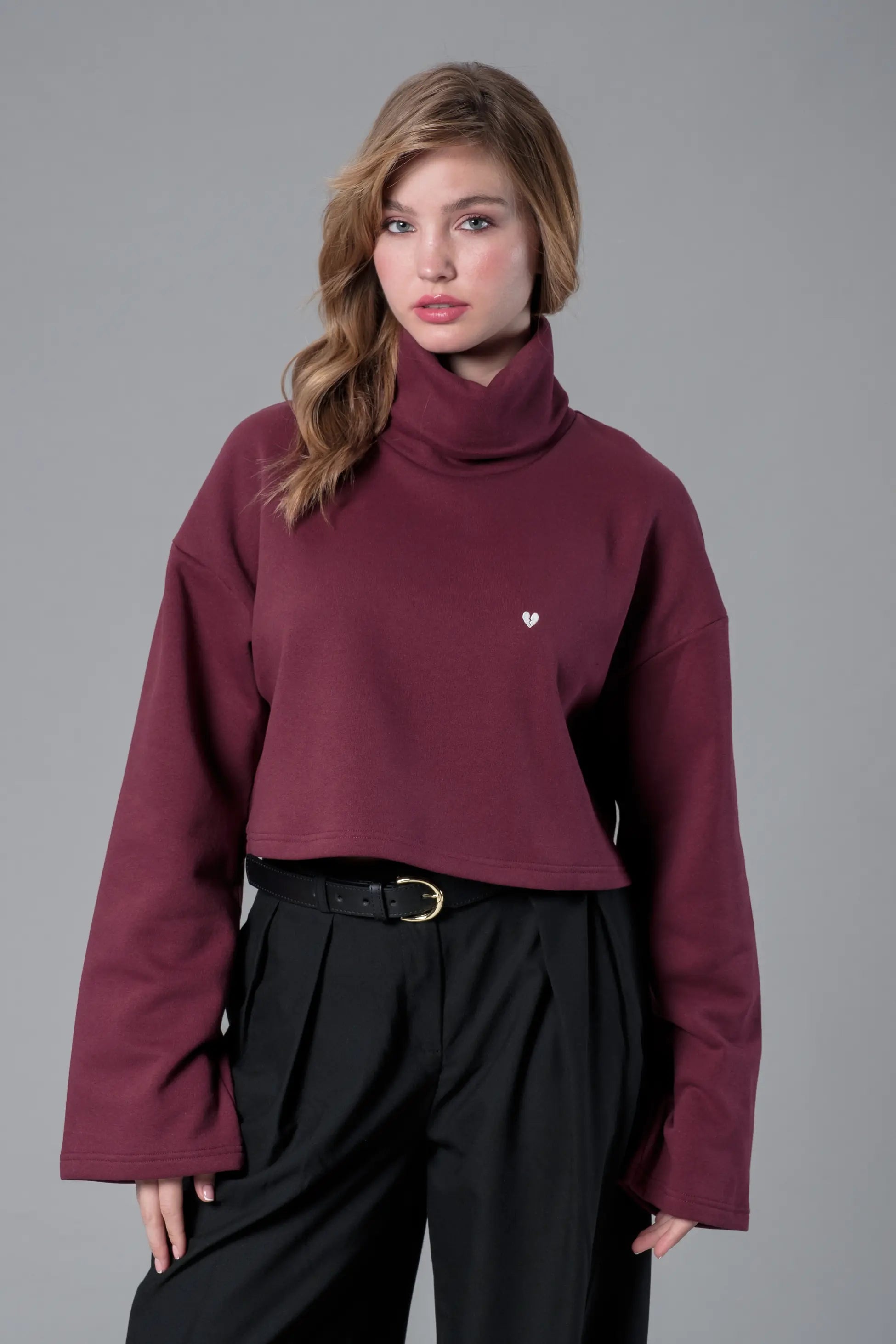 Bordo Balıkçı Yaka Üst