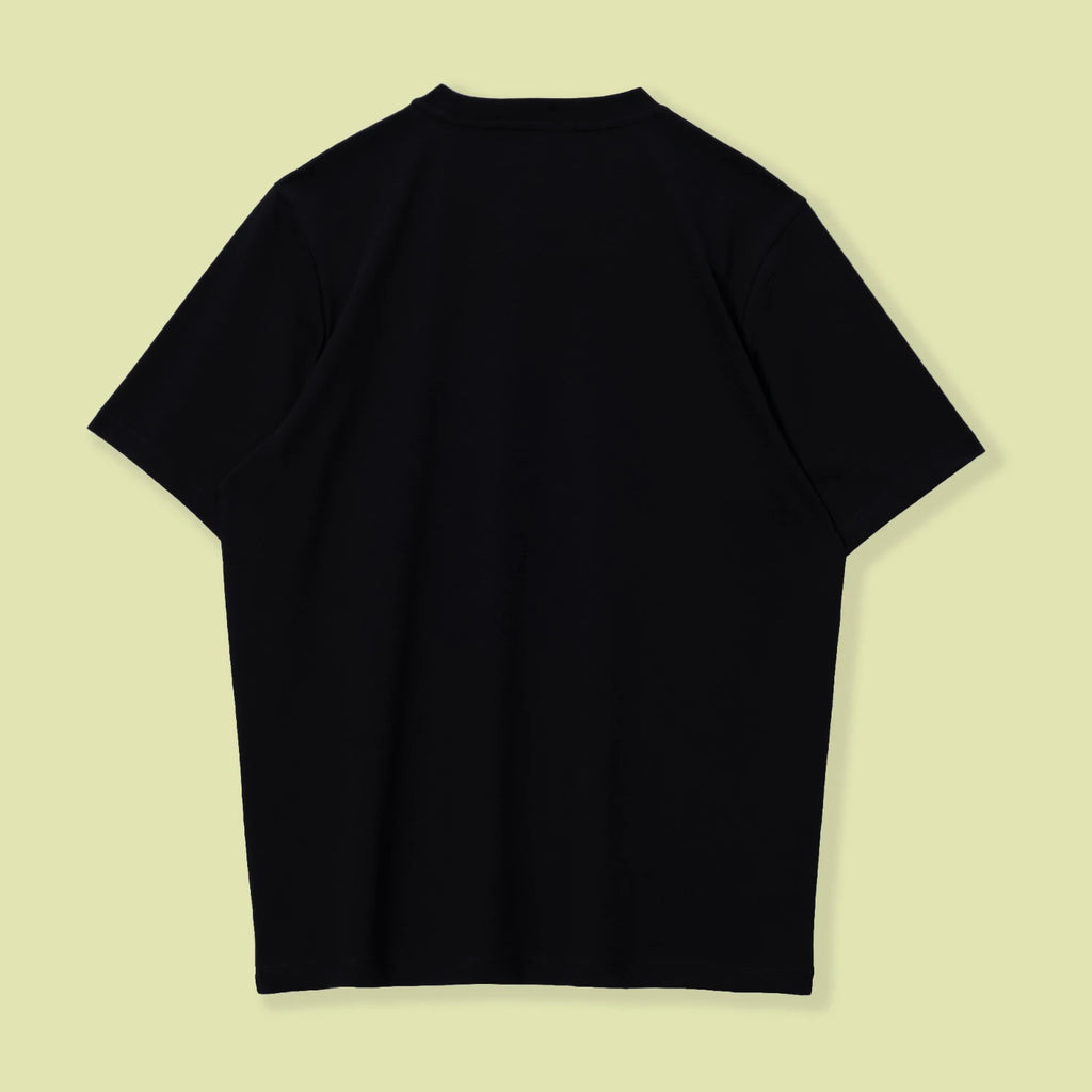 Erkek Minimal Baskılı Siyah Regular Tişört