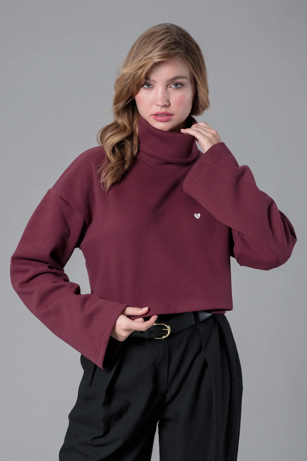 Bordo Balıkçı Yaka Üst