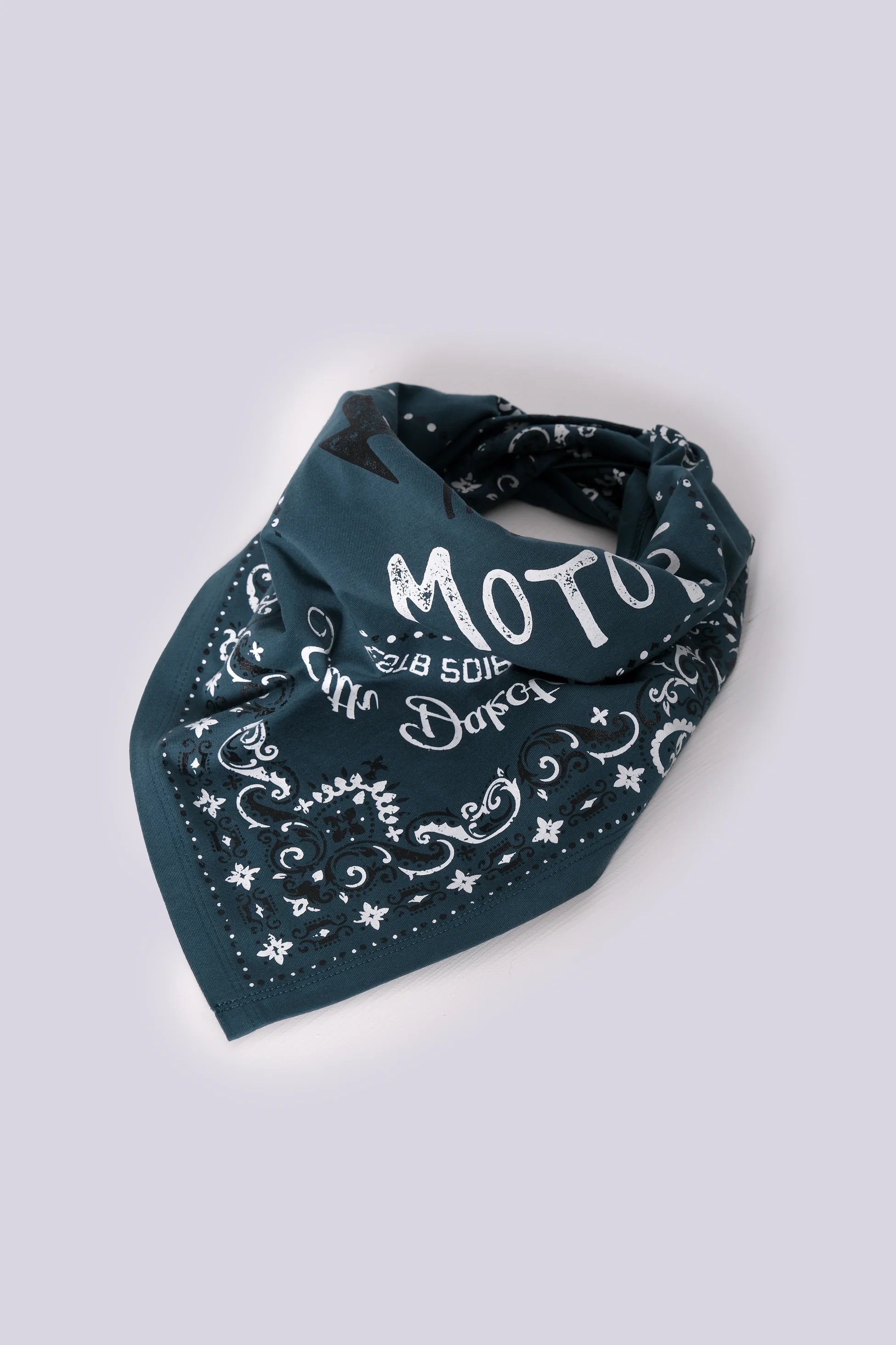 Petrol Yeşili Baskılı Bandana