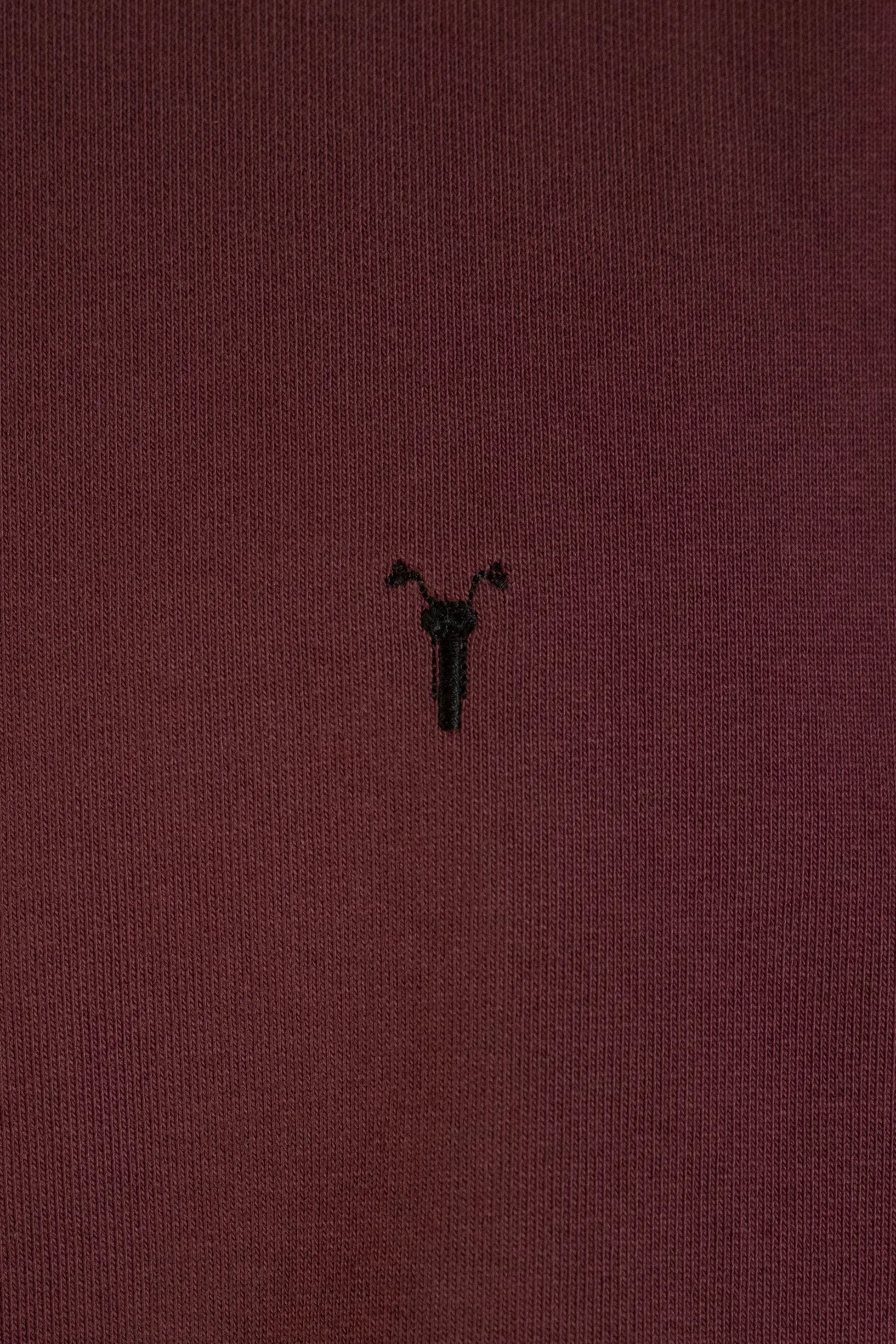 Bisiklet Yaka Bordo Sweatshirt