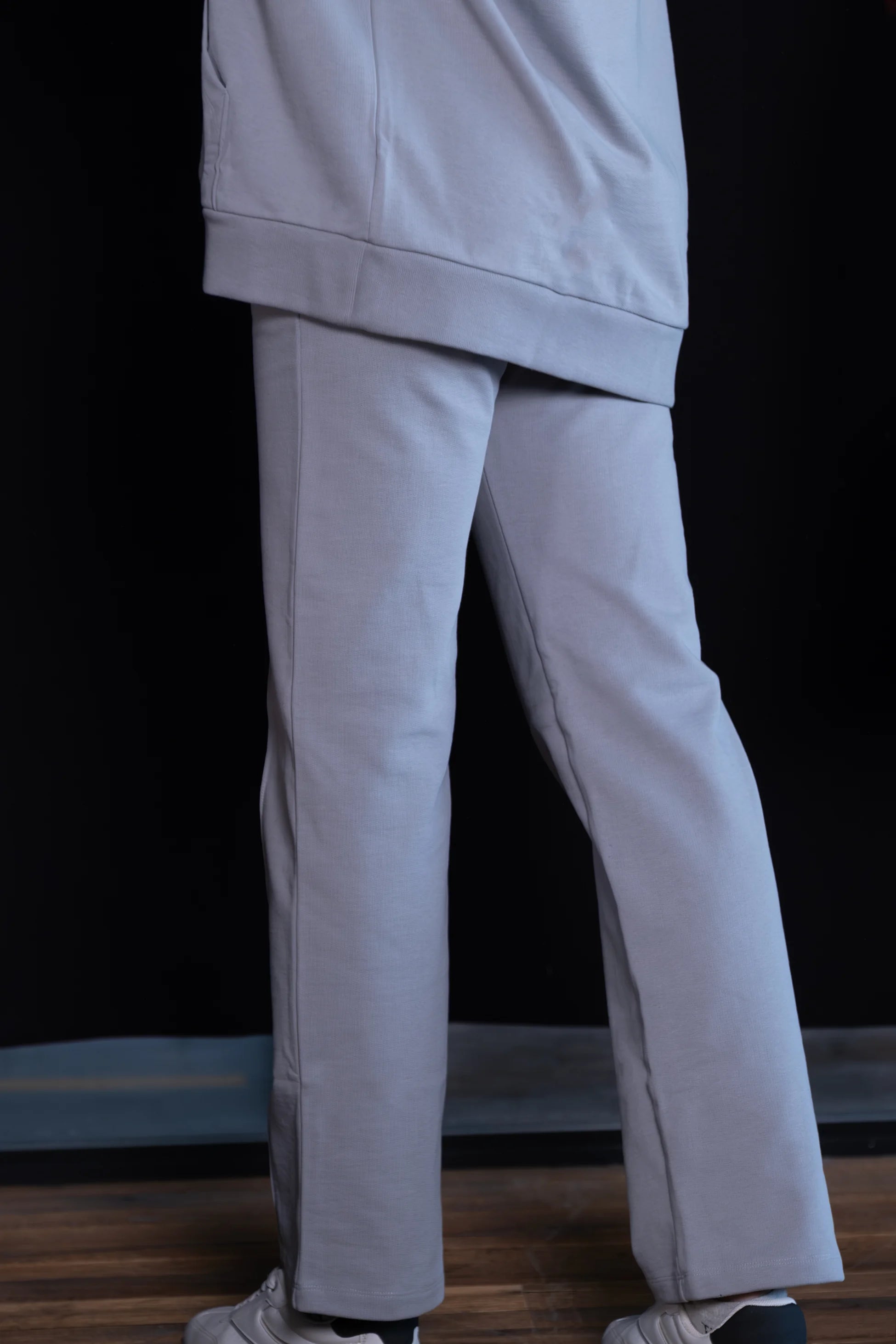 Kadın Düz Paça Gri Jogger Pantolon
