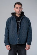 Koyu Lacivert Kapitone Denim Ceket