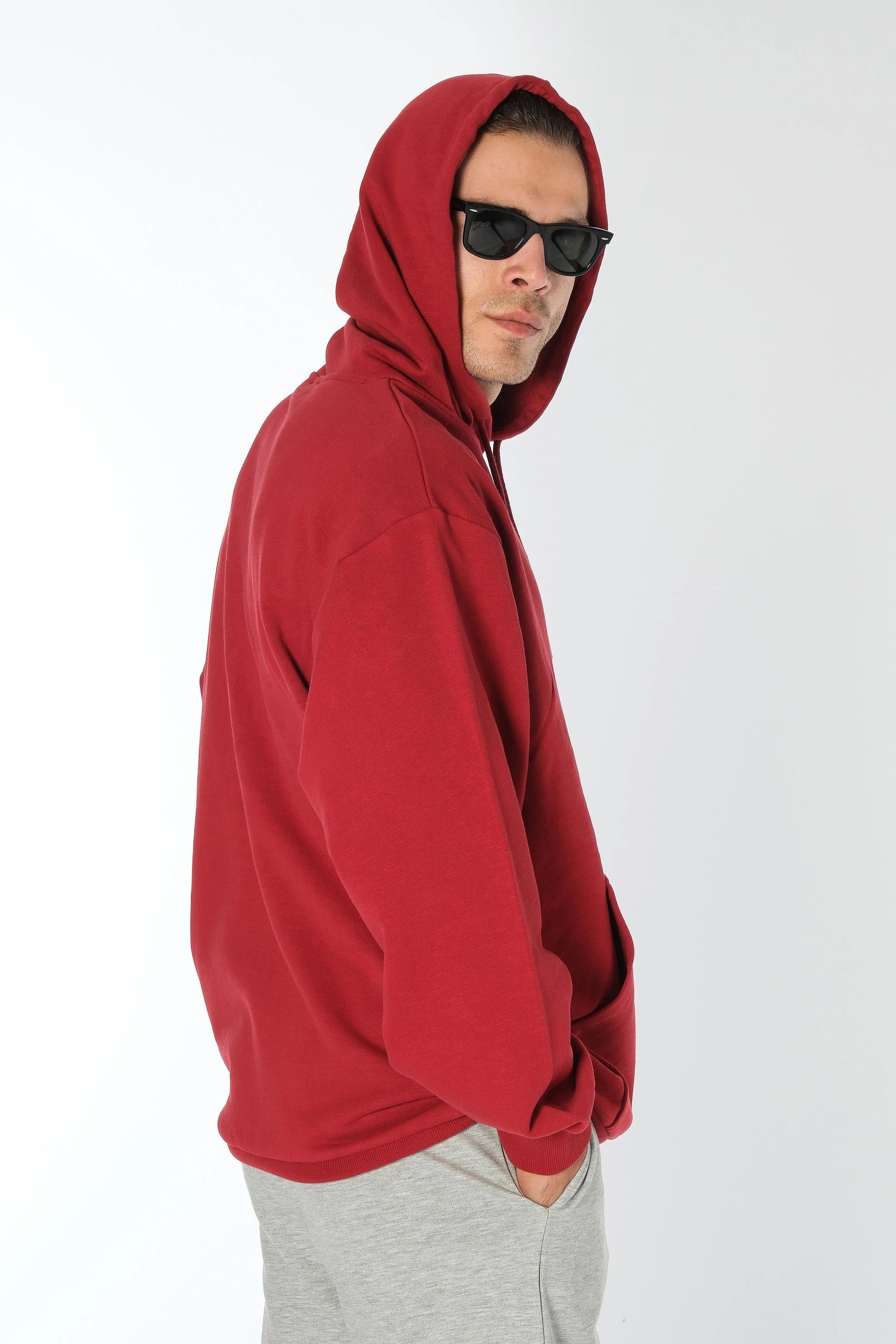 Kapüşonlu Kırmızı Hoodie