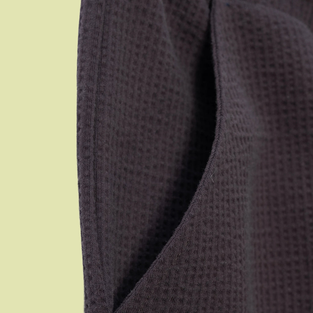 Waffle Dokulu Kahverengi Jogger Pantolon