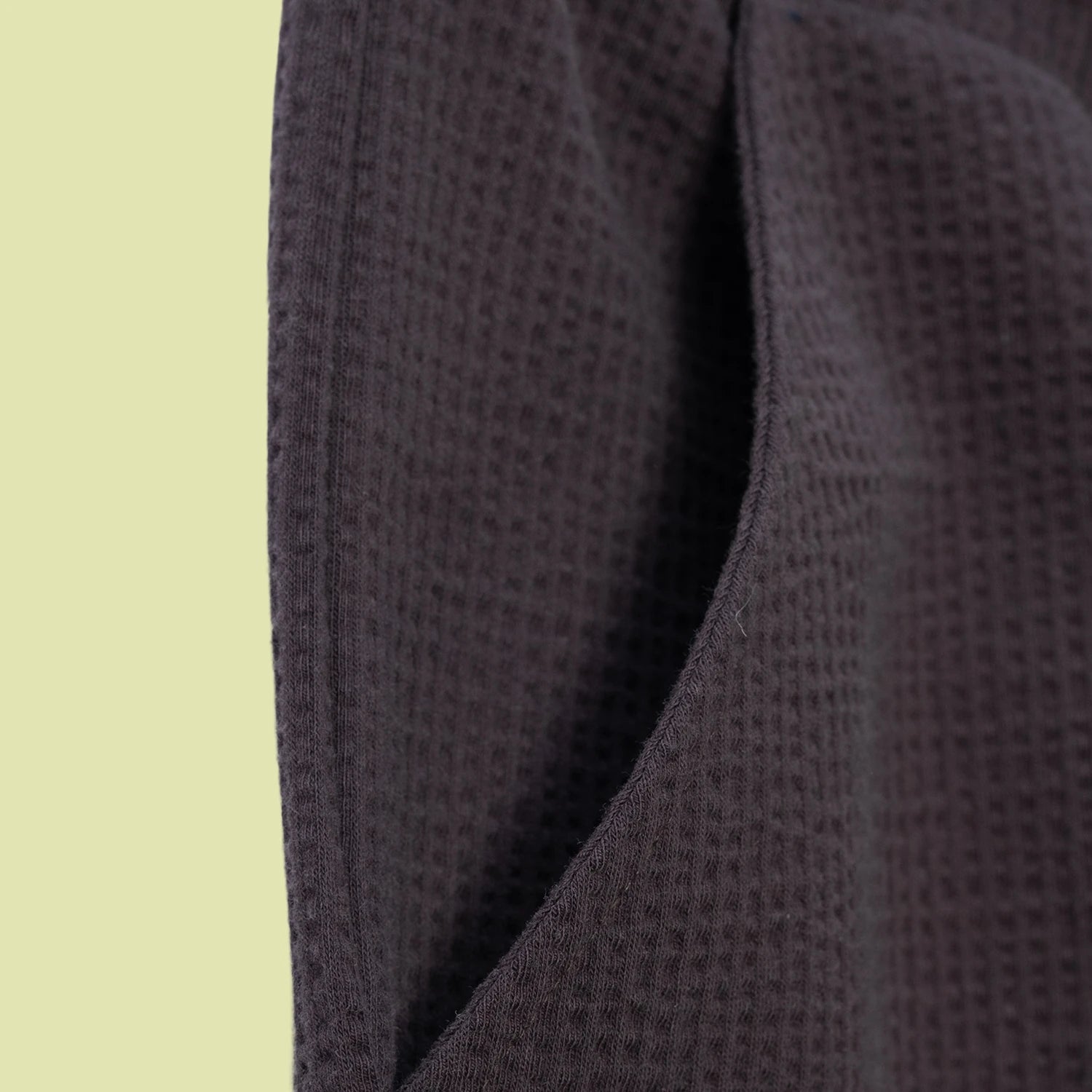Waffle Dokulu Kahverengi Jogger Pantolon