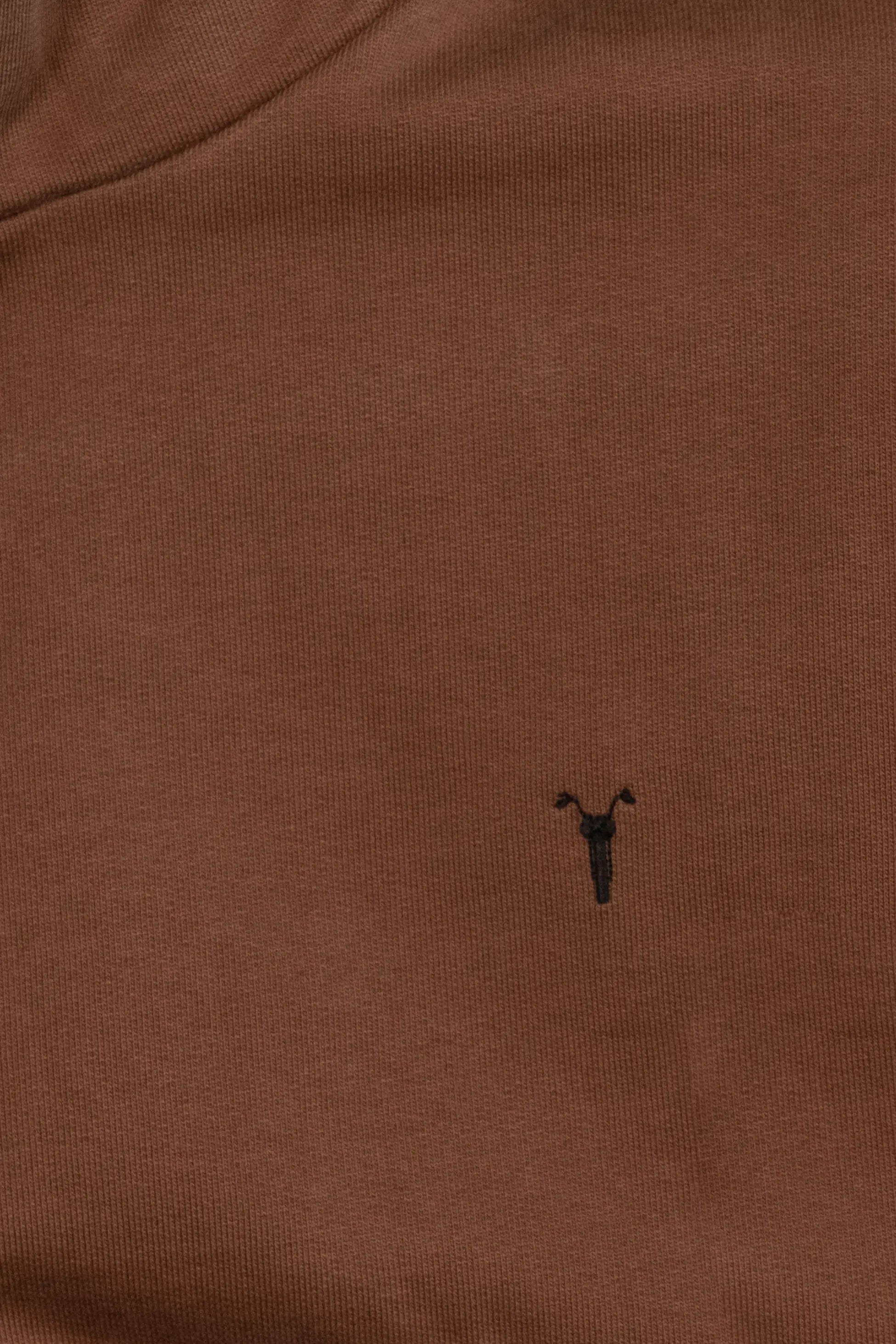 Nakış Detaylı Kahverengi Regular Hoodie