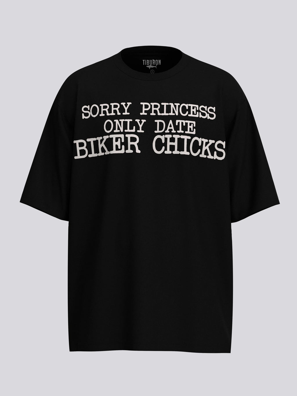 Slogan Baskılı Erkek Siyah Oversize Tişört