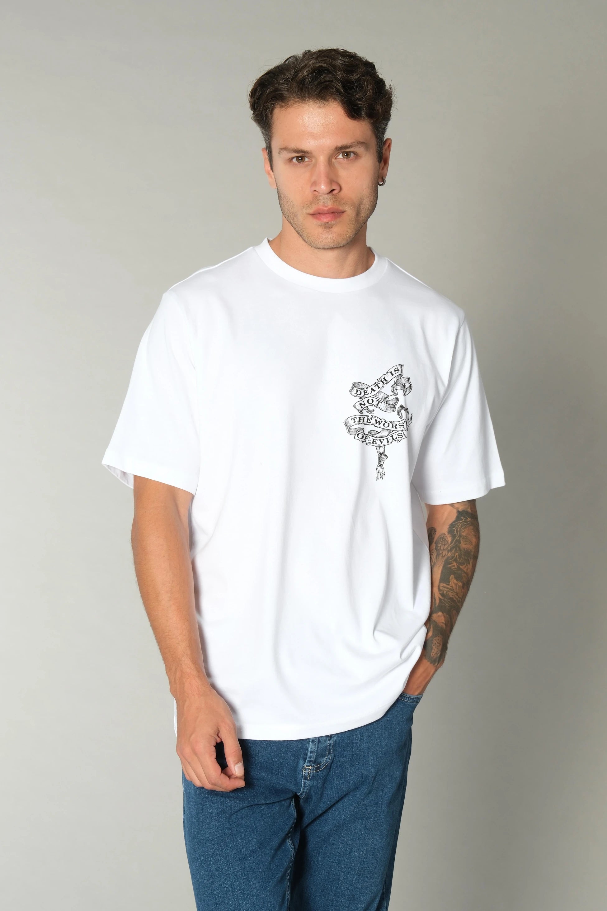 Baskılı Beyaz Tshirt