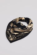 Sarı Motorcu Baskılı Siyah Bandana