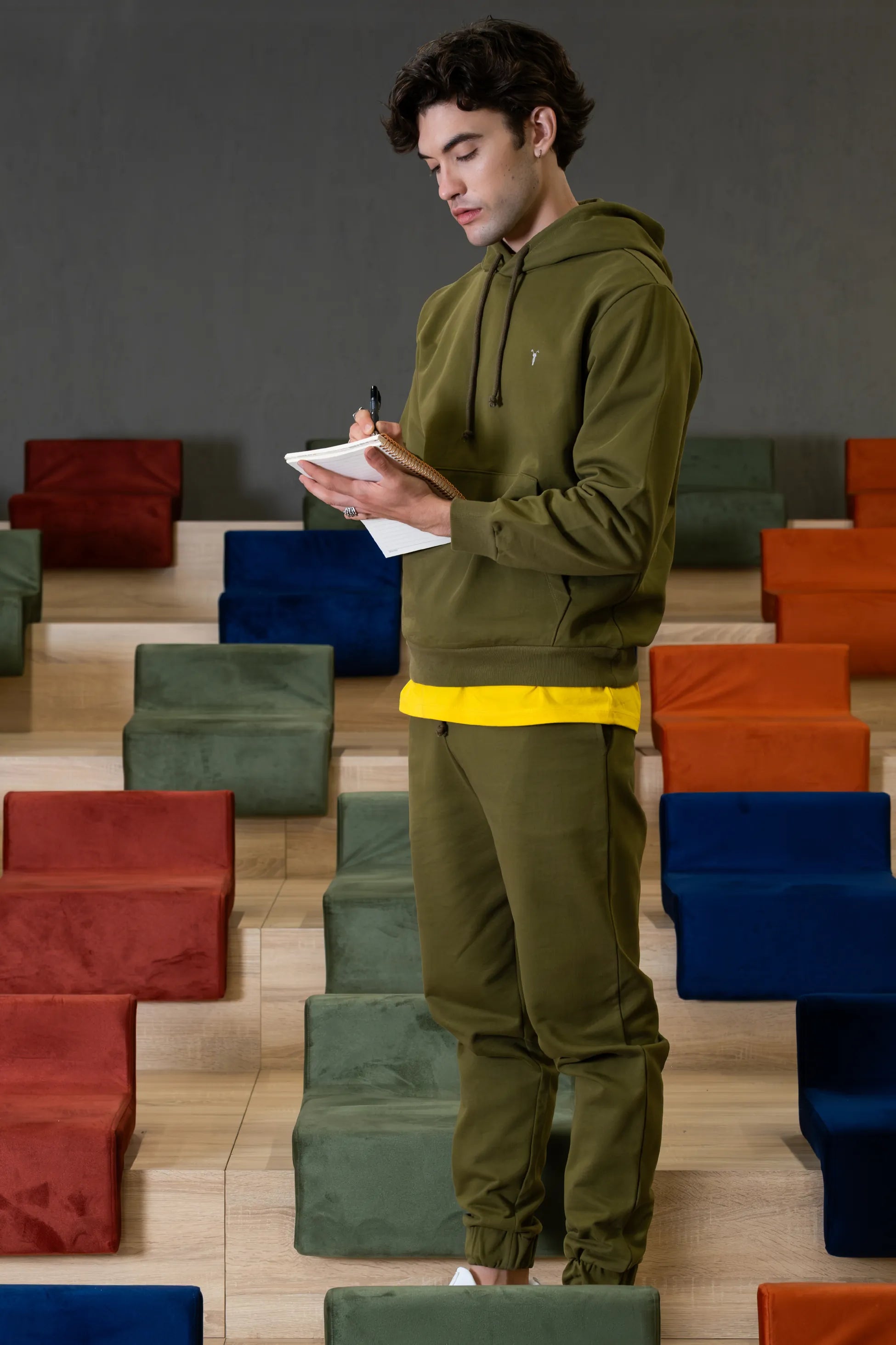 Kapüşonlu Regular Haki Hoodie