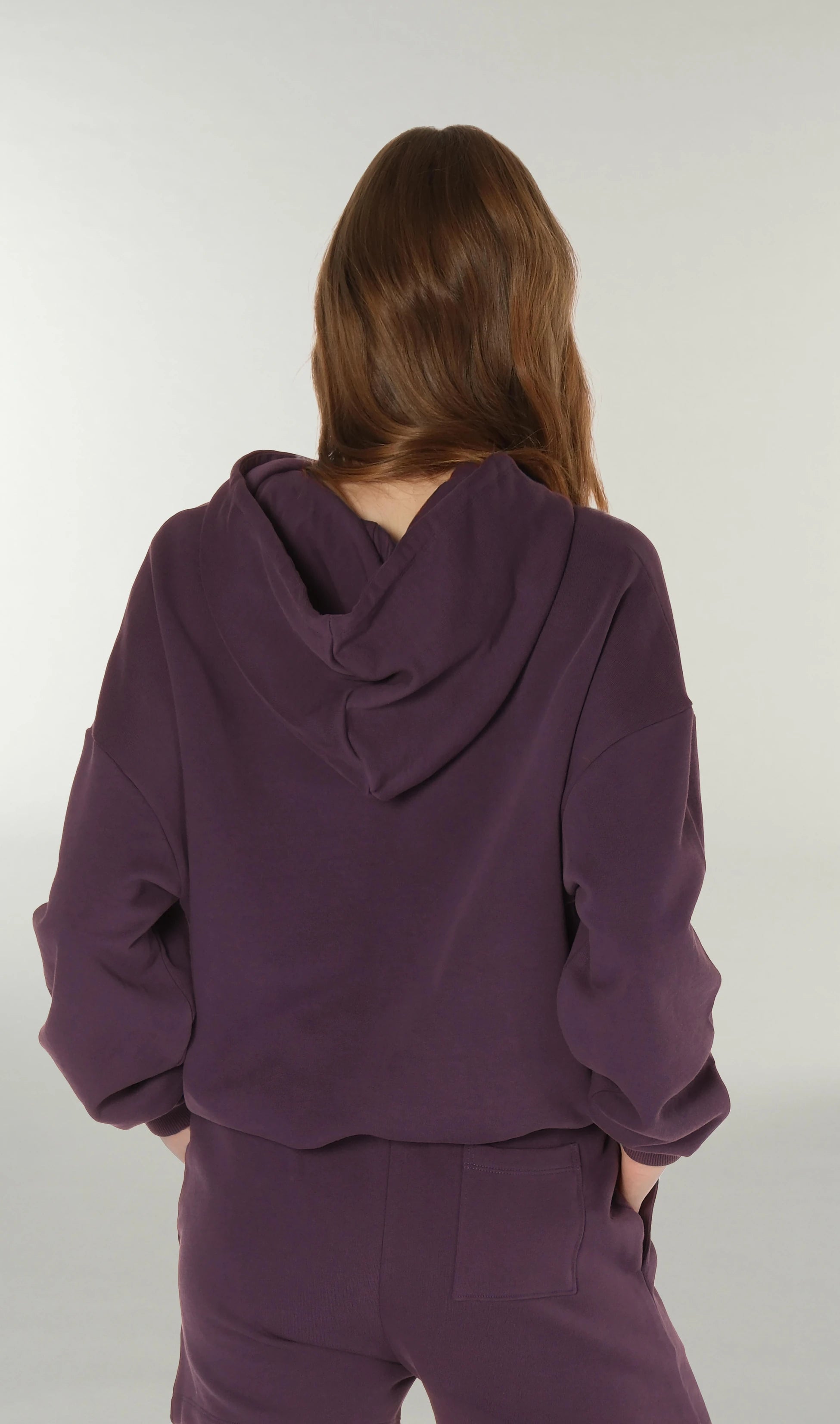 Halloween Baskılı Mor Hoodie