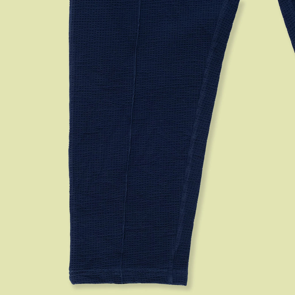 Waffle Dokulu Lacivert Jogger Pantolon