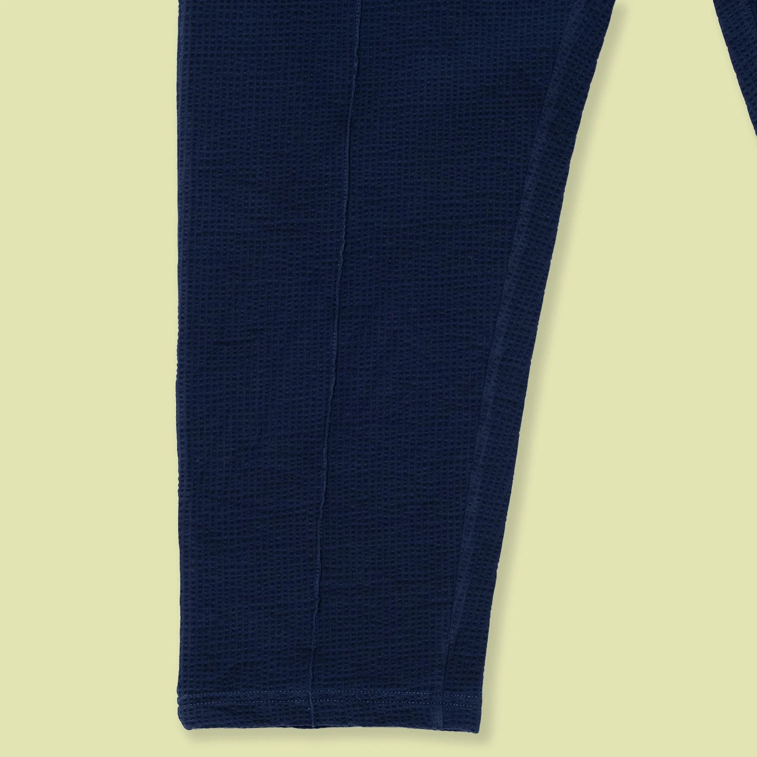 Waffle Dokulu Lacivert Jogger Pantolon