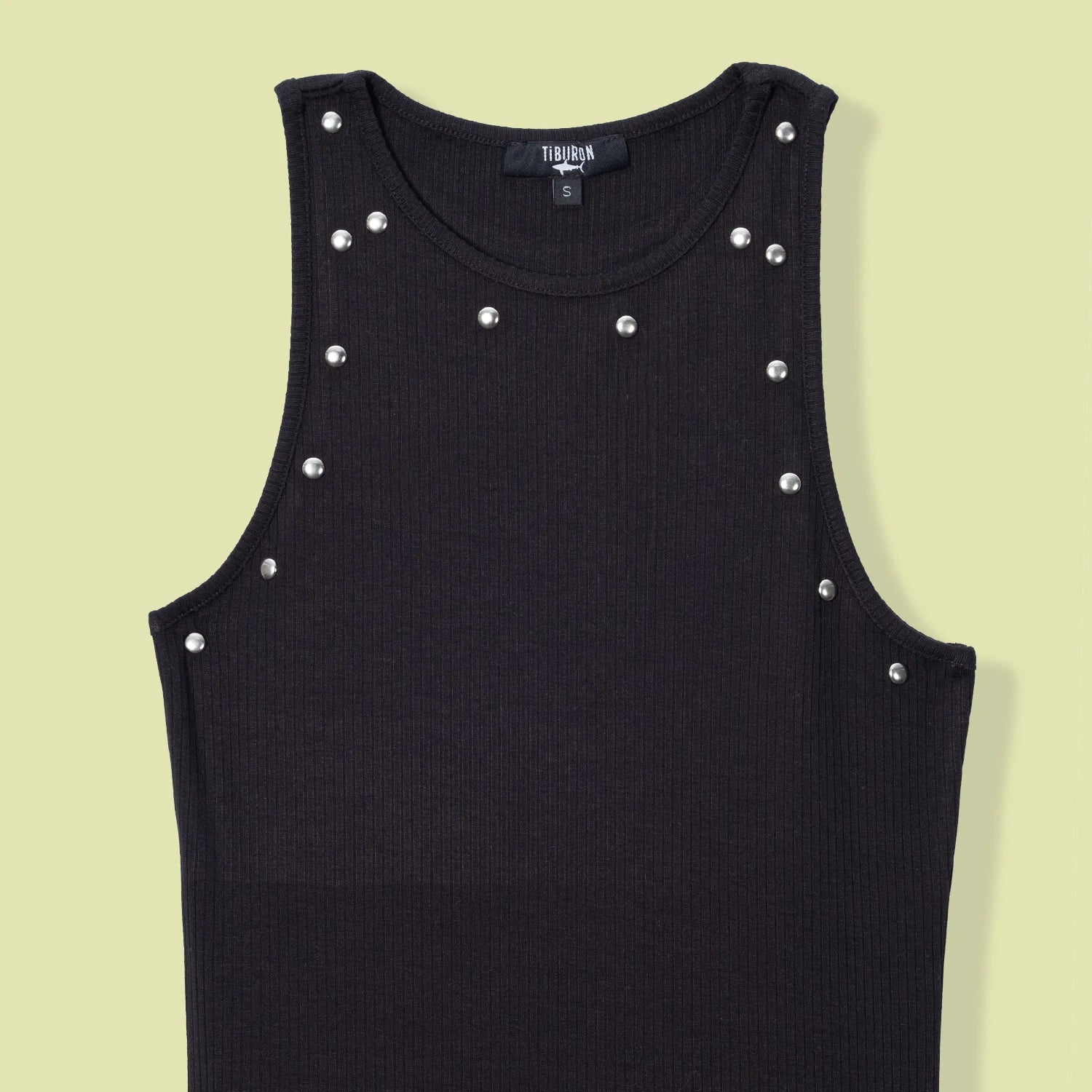 Troklu Siyah Halter Yaka Midi Elbise