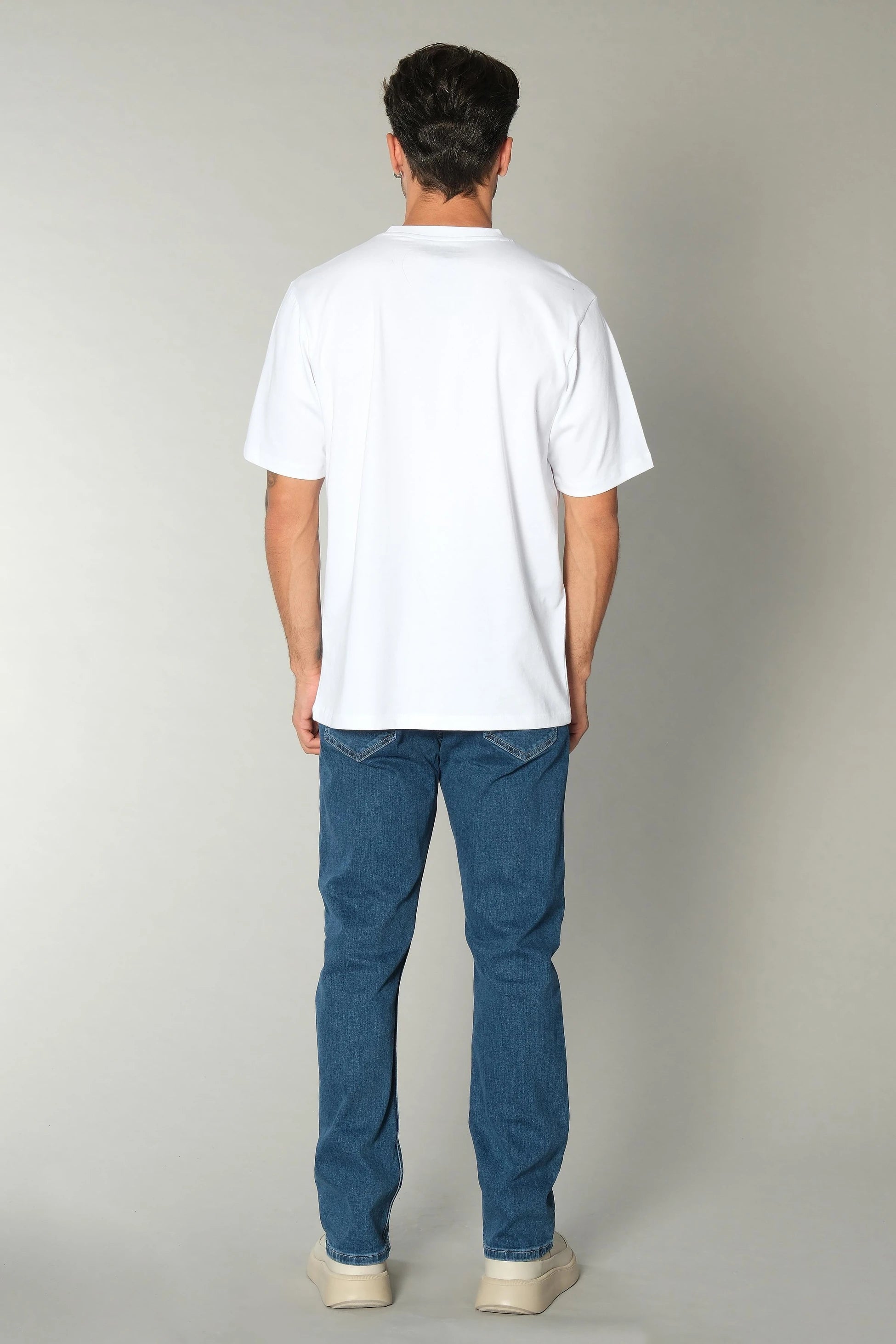 Motor Baskılı Beyaz Tshirt
