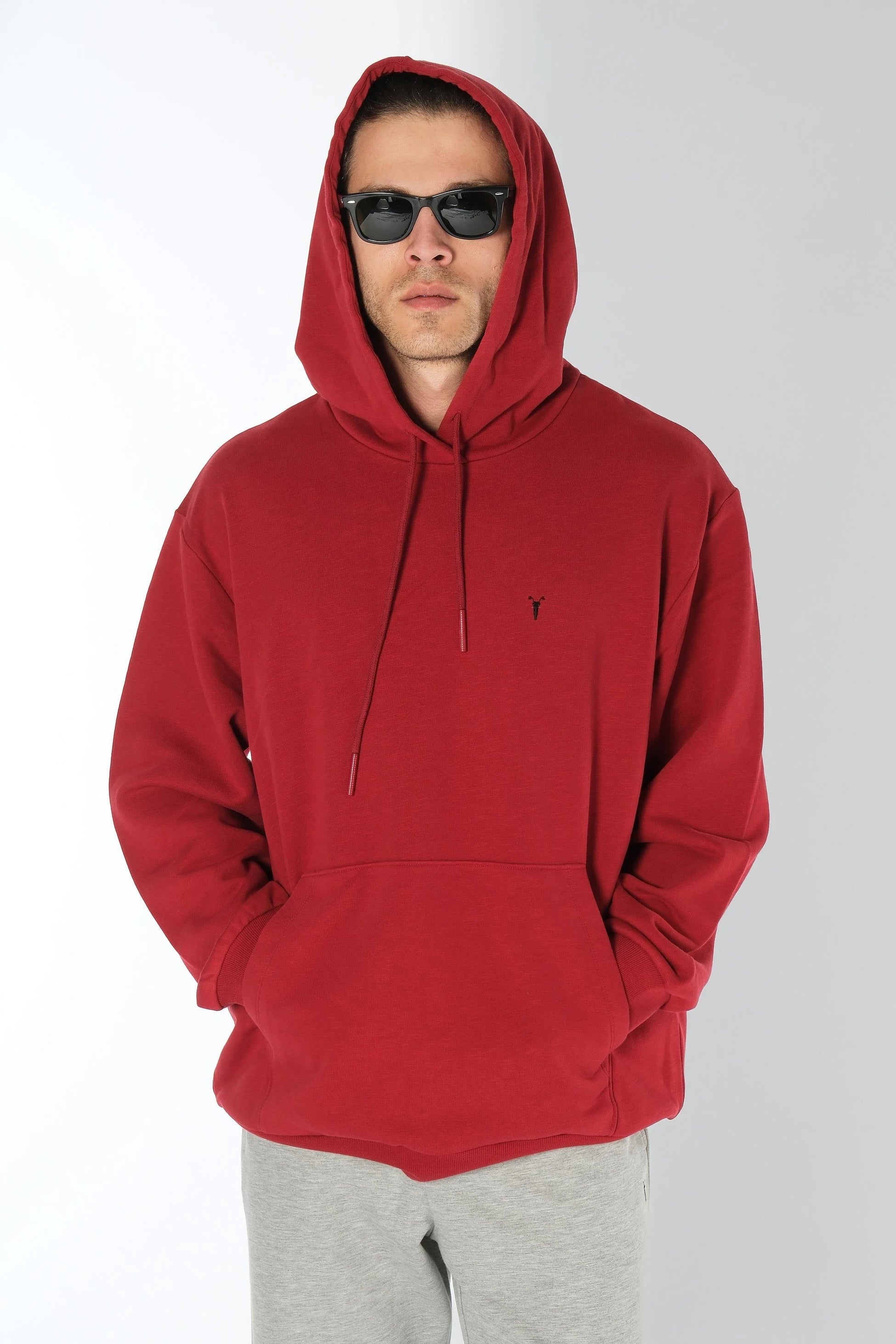 Kapüşonlu Kırmızı Hoodie