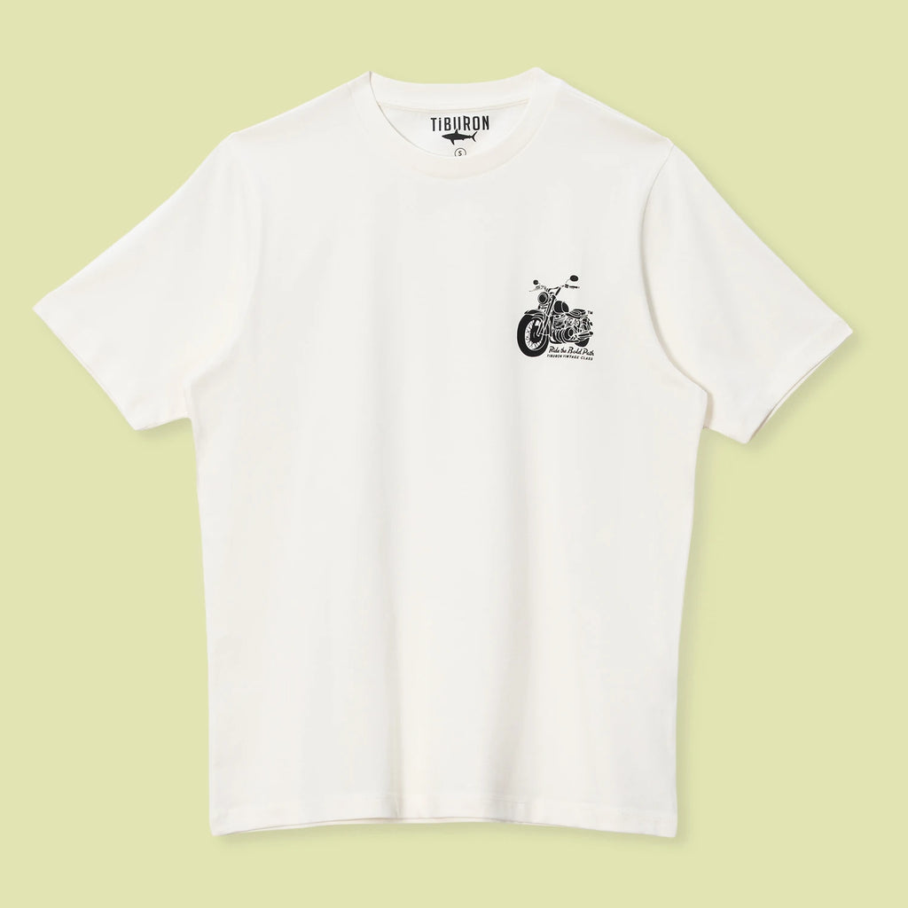 Erkek Minimal Baskılı Ekru Regular Tişört