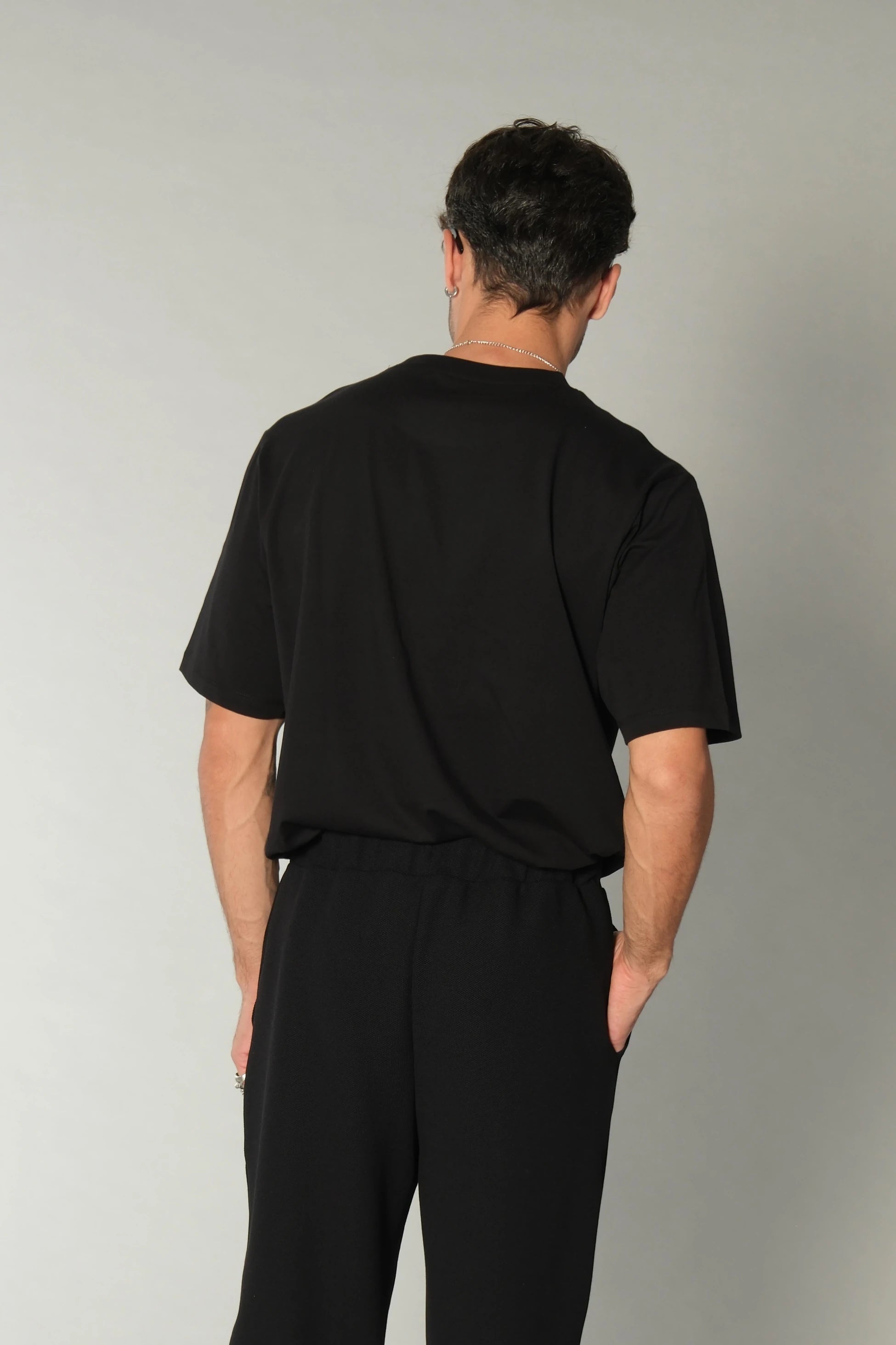 Logo Baskılı Siyah Tshirt