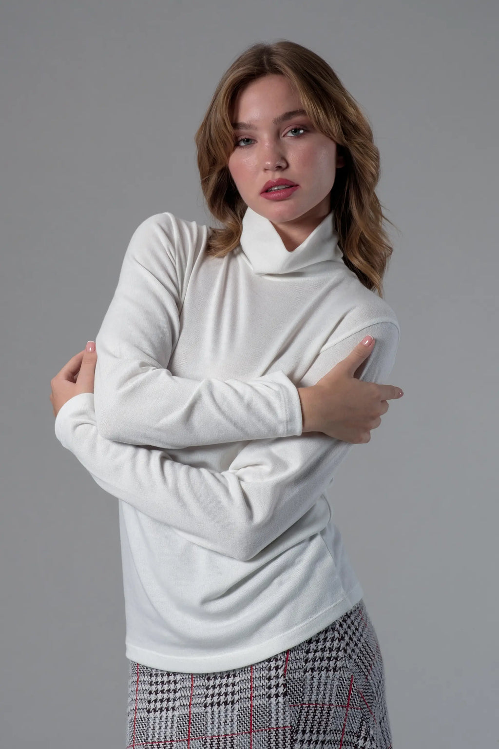 Beyaz Balıkçı Yaka Body