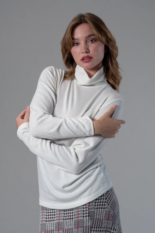 Beyaz Balıkçı Yaka Body