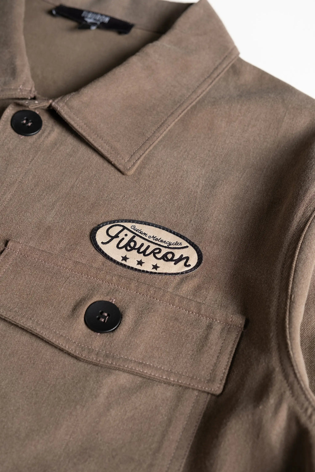 Patch Detaylı Haki Uzun Kollu Tensel Gömlek